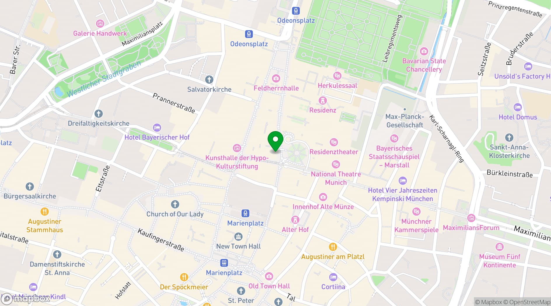 Map showing Spatenhaus an der Oper