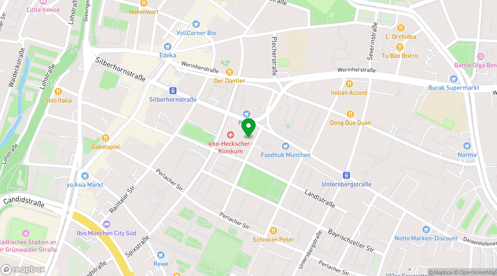 Map showing Leonardo Hotel & Residenz München