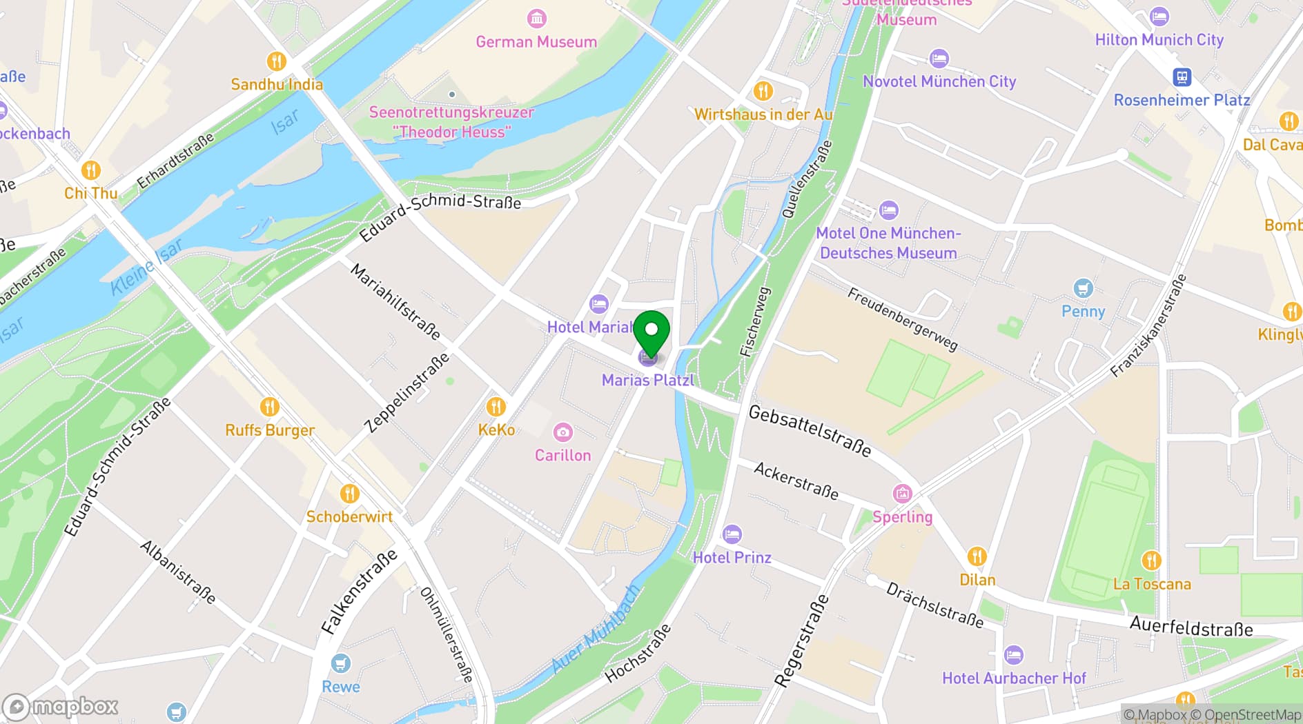 Map showing Marias Platzl
