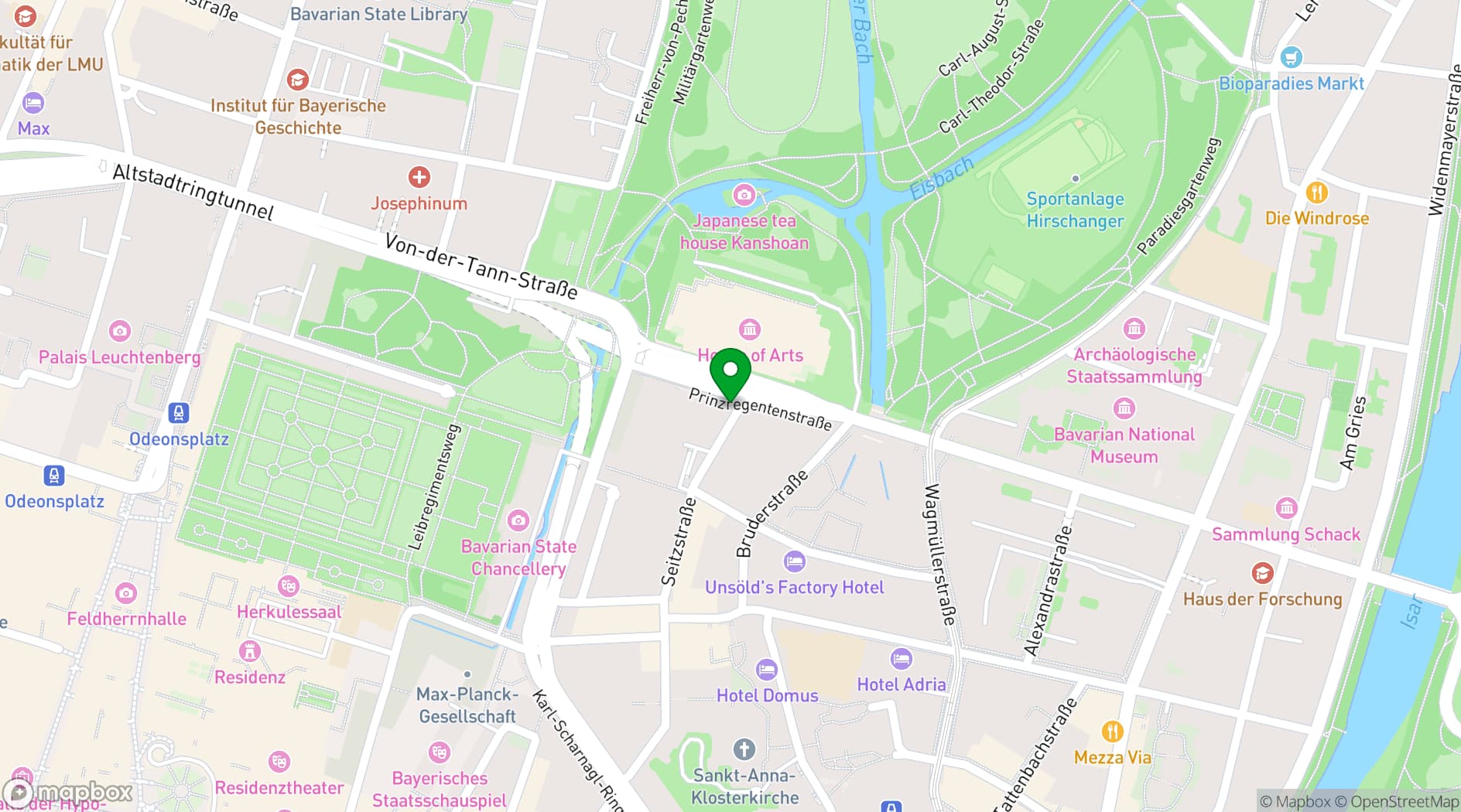 Map showing Theaterakademie August Everding