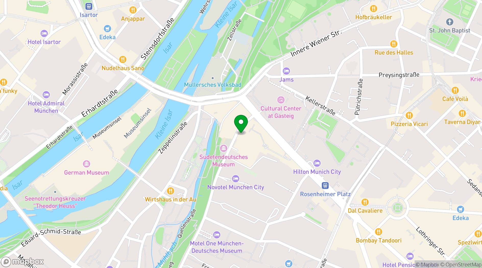 Map showing Holiday Inn Munich - City Centre