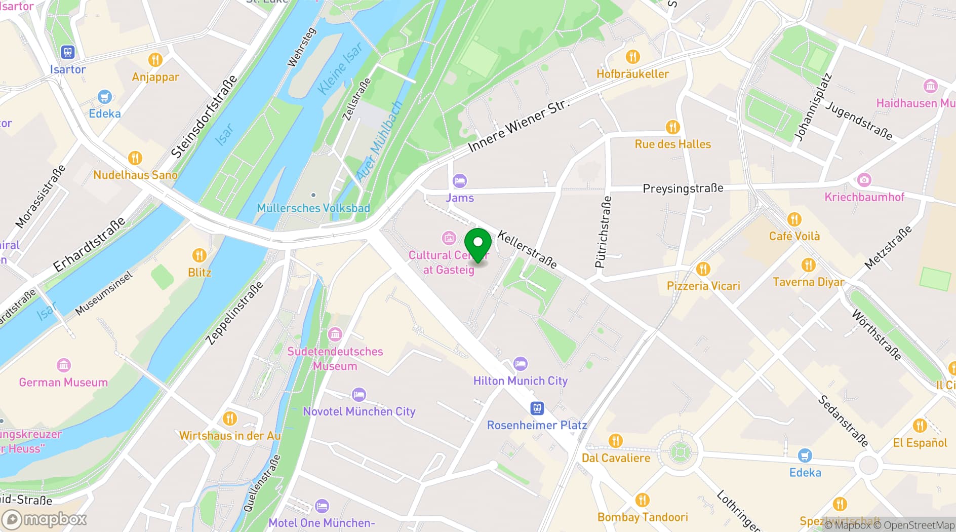 Map showing Black Box im Gasteig
