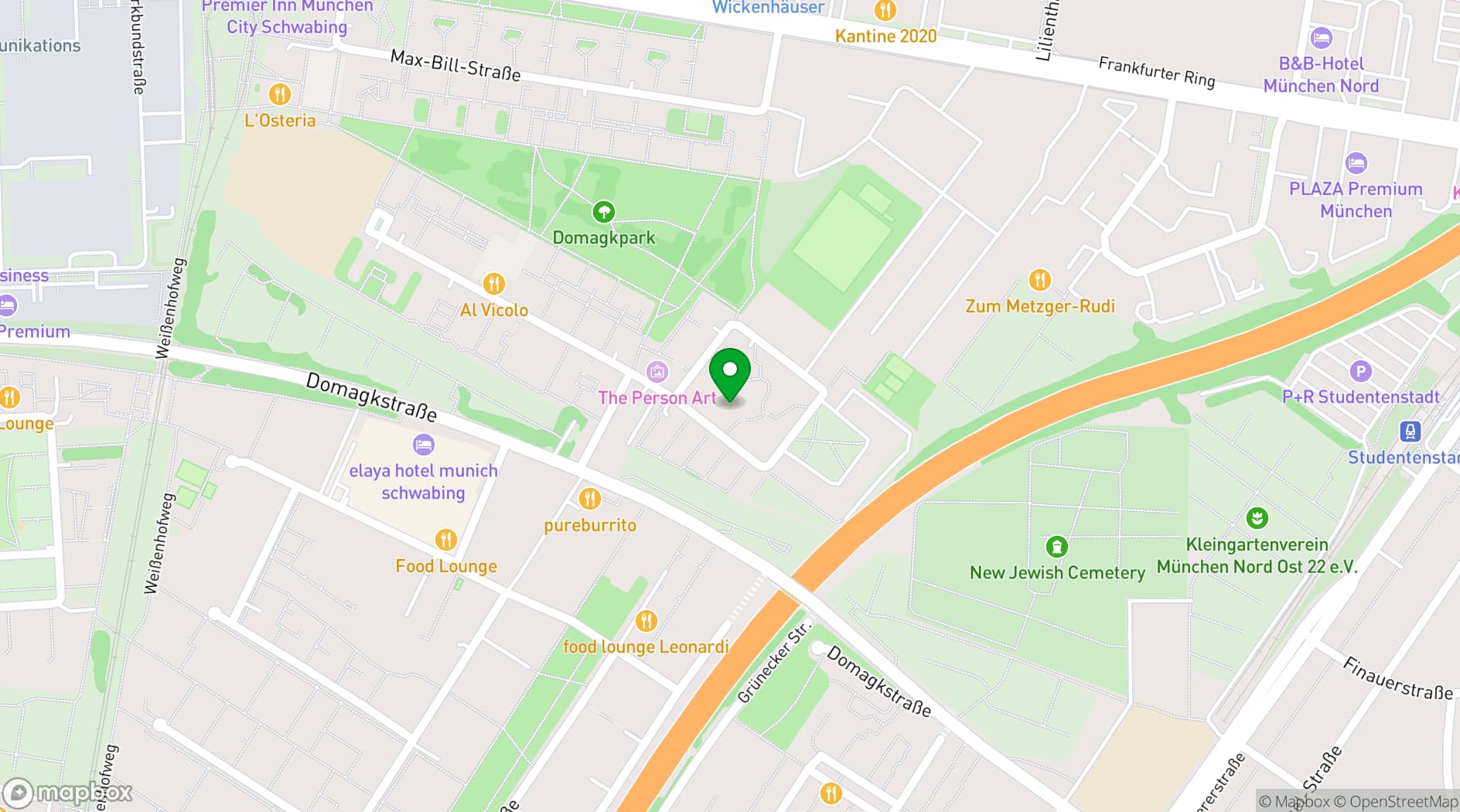 Map showing Gasthaus Domagk