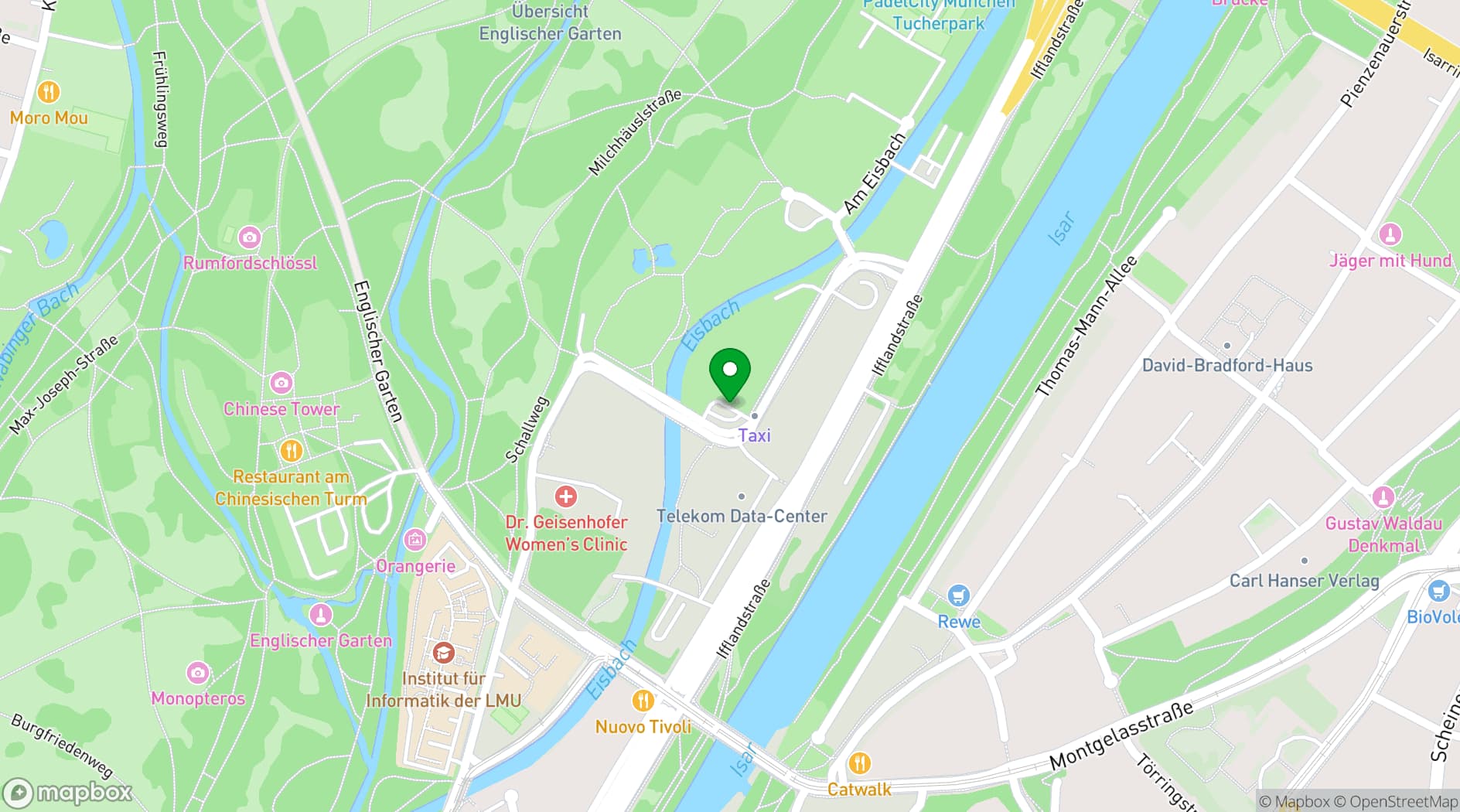 Map showing Hilton Munich Park
