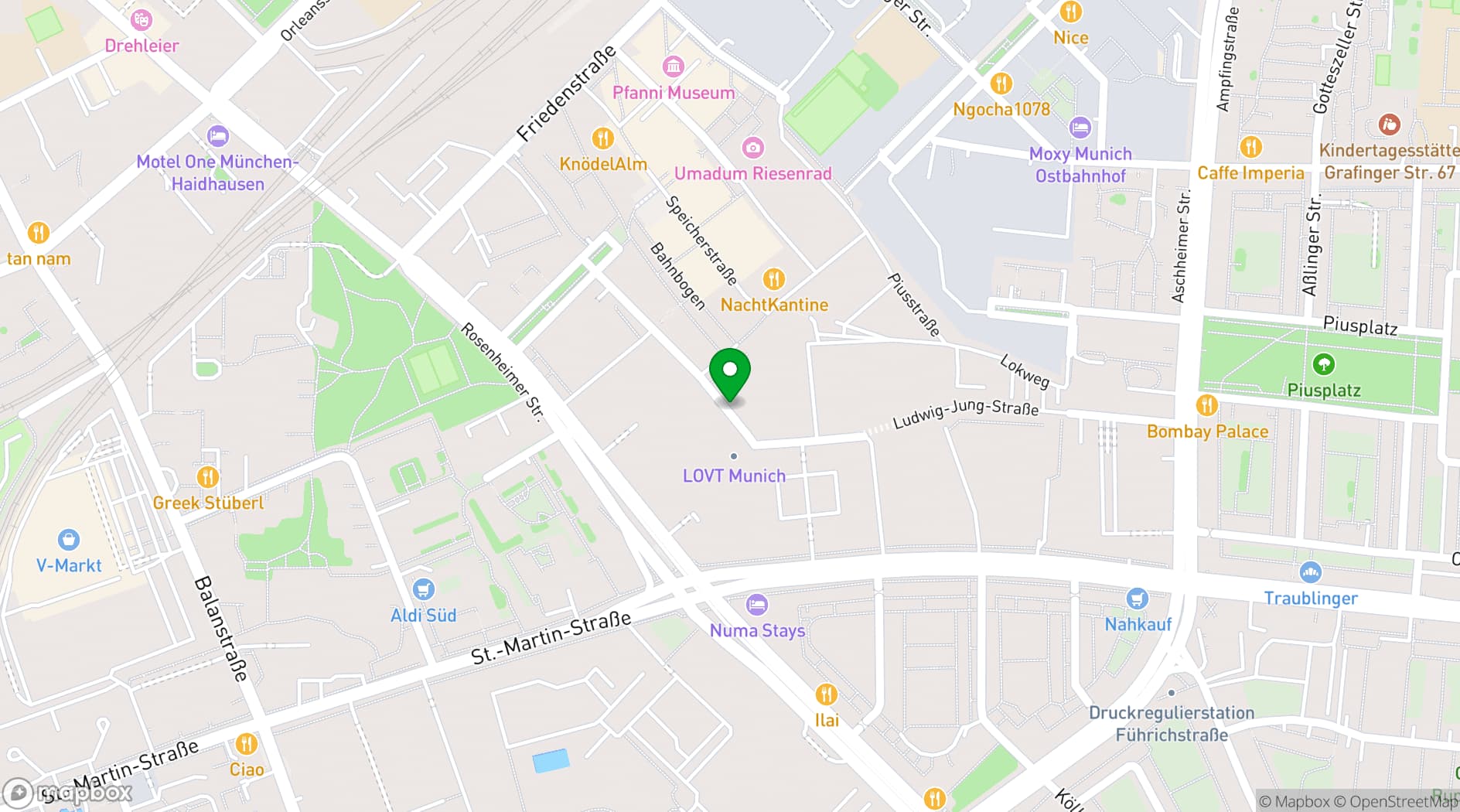 Map showing Upside East
