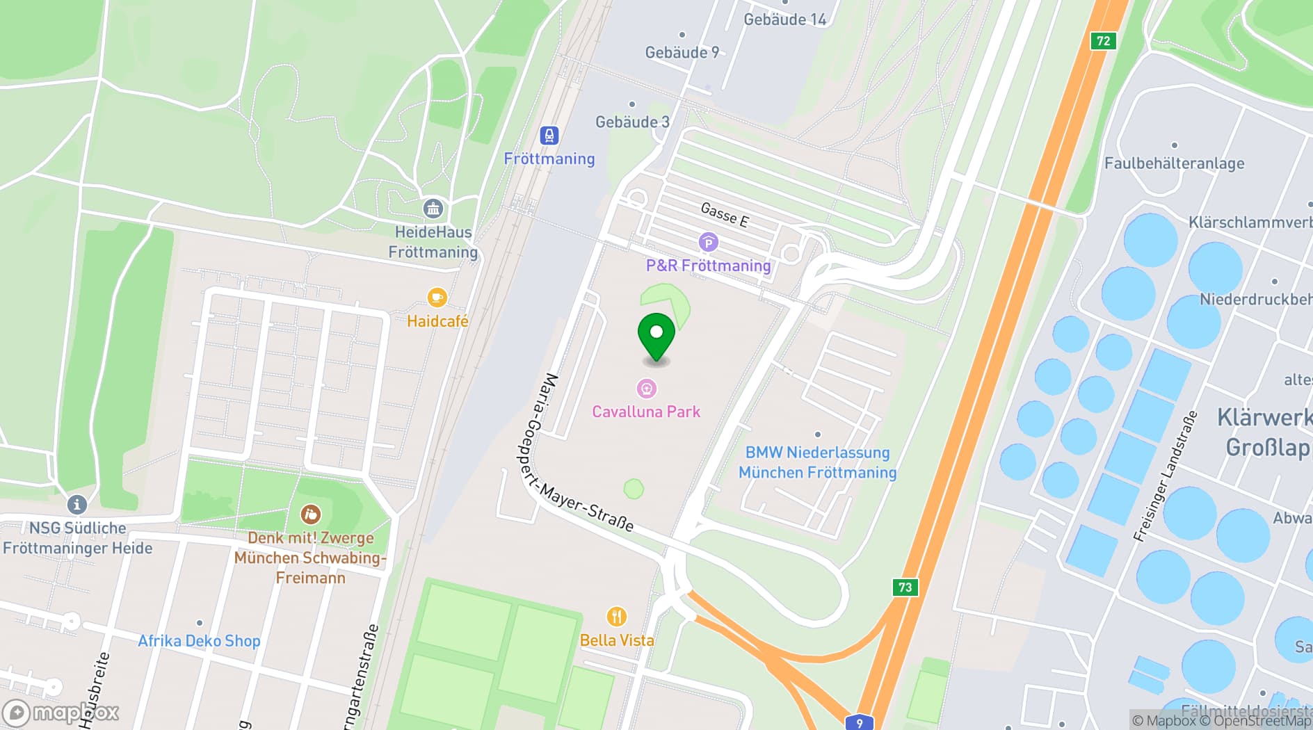 Map showing SHOWPALAST MÜNCHEN