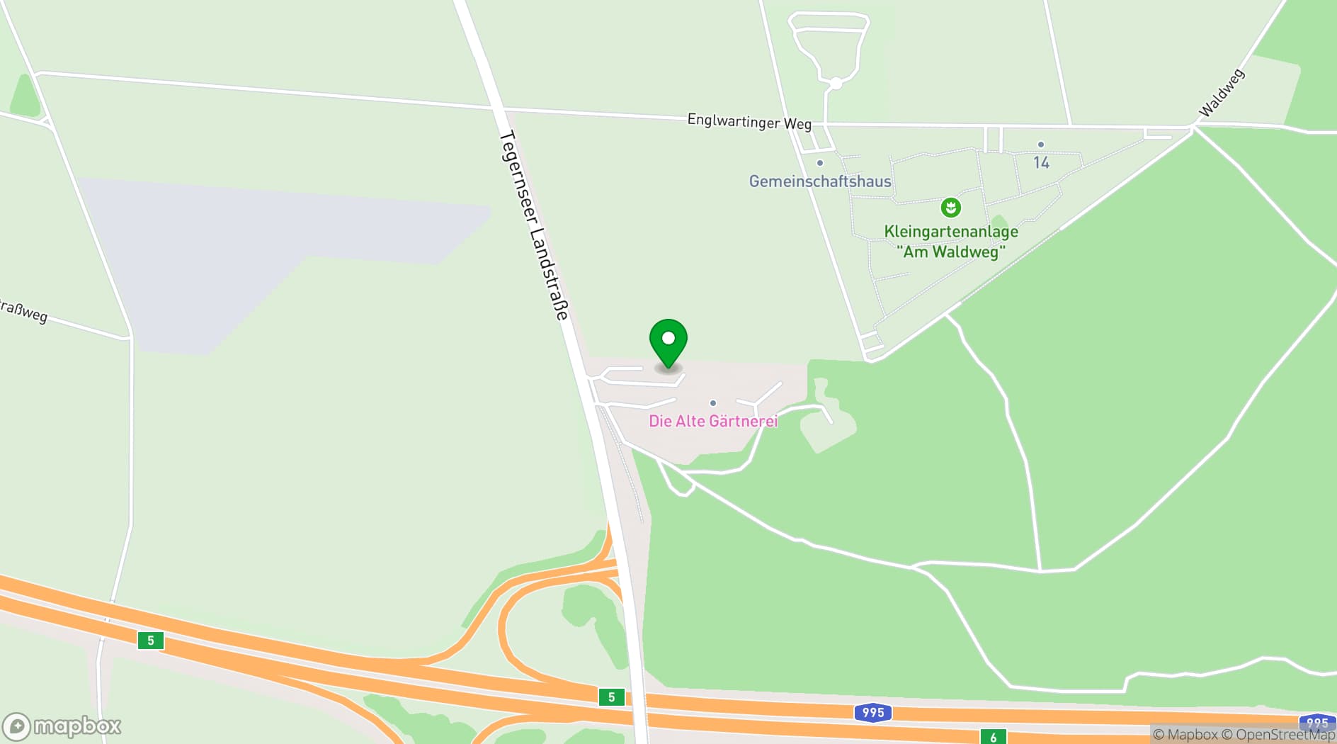 Map showing Hochzeit Location München