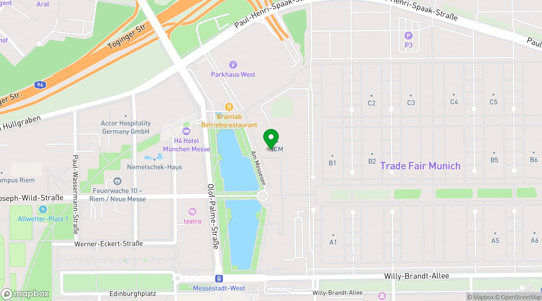 Map showing ICM
