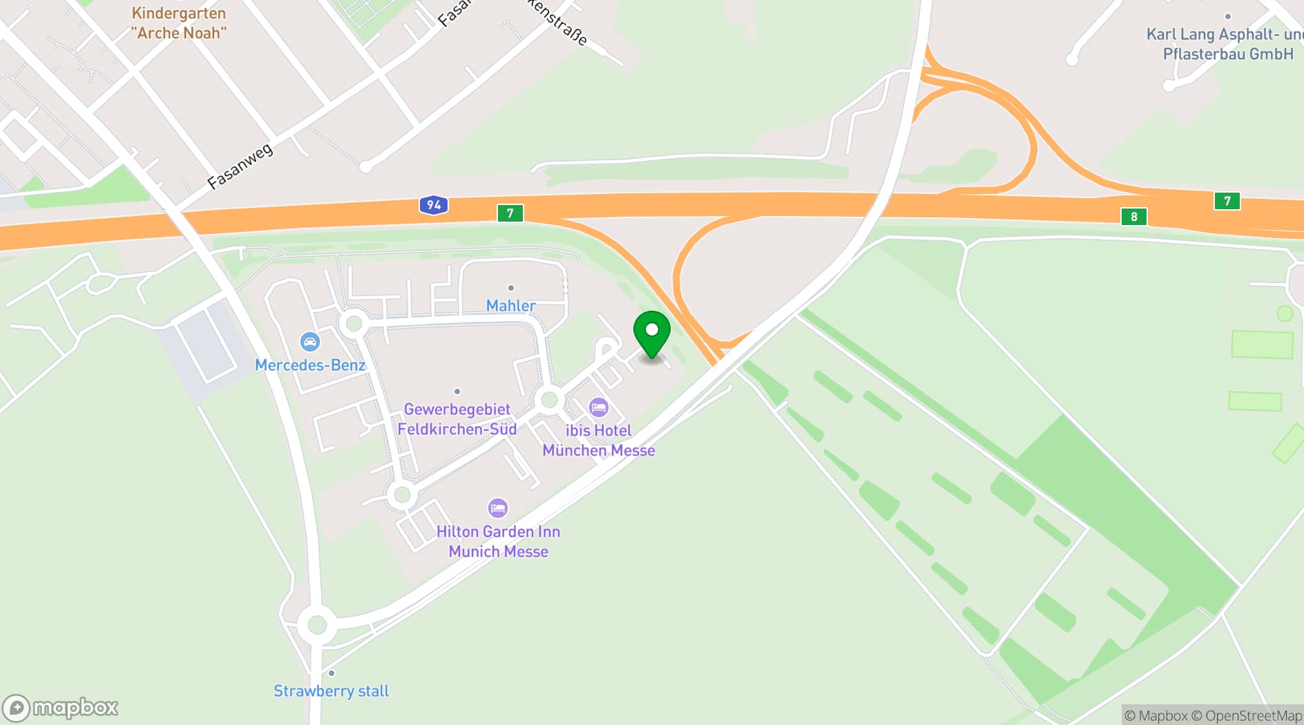 Map showing Holiday Inn Express Munich - Messe