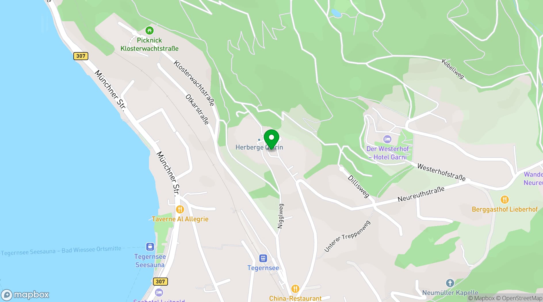 Map showing Das Tegernsee