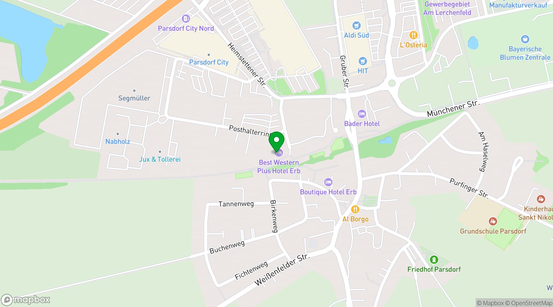 Map showing Best Western Plus Hotel Erb