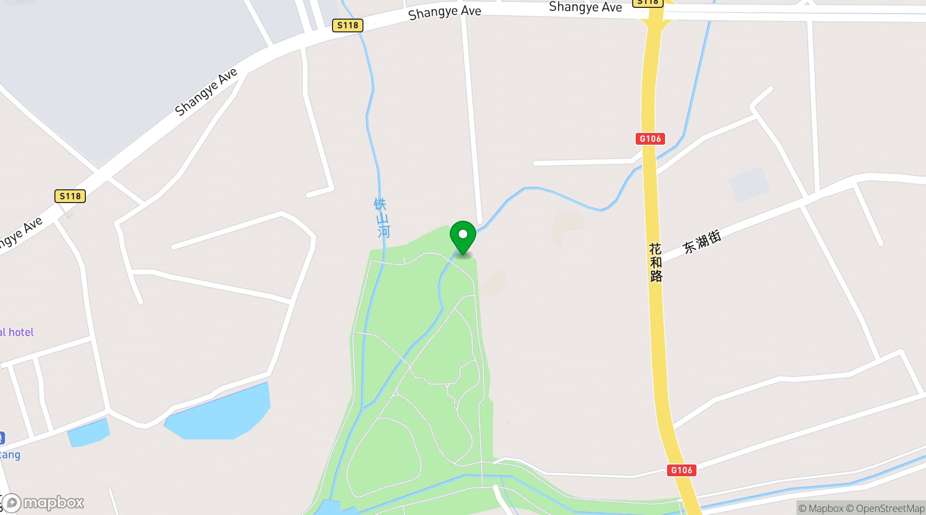 Map showing Pullman Hotel Baiyun Airport Guangzhou