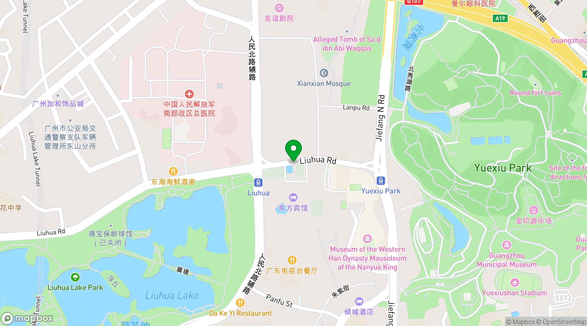 Map showing Dong Fang Hotel