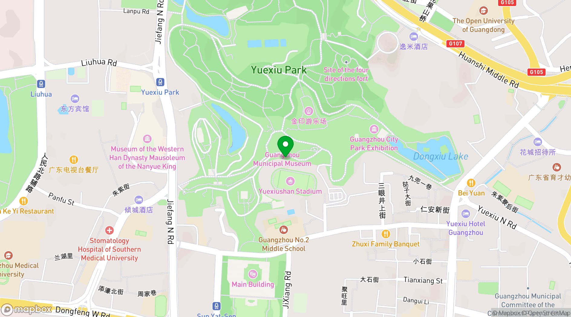 Map showing China Hotel, Guangzhou