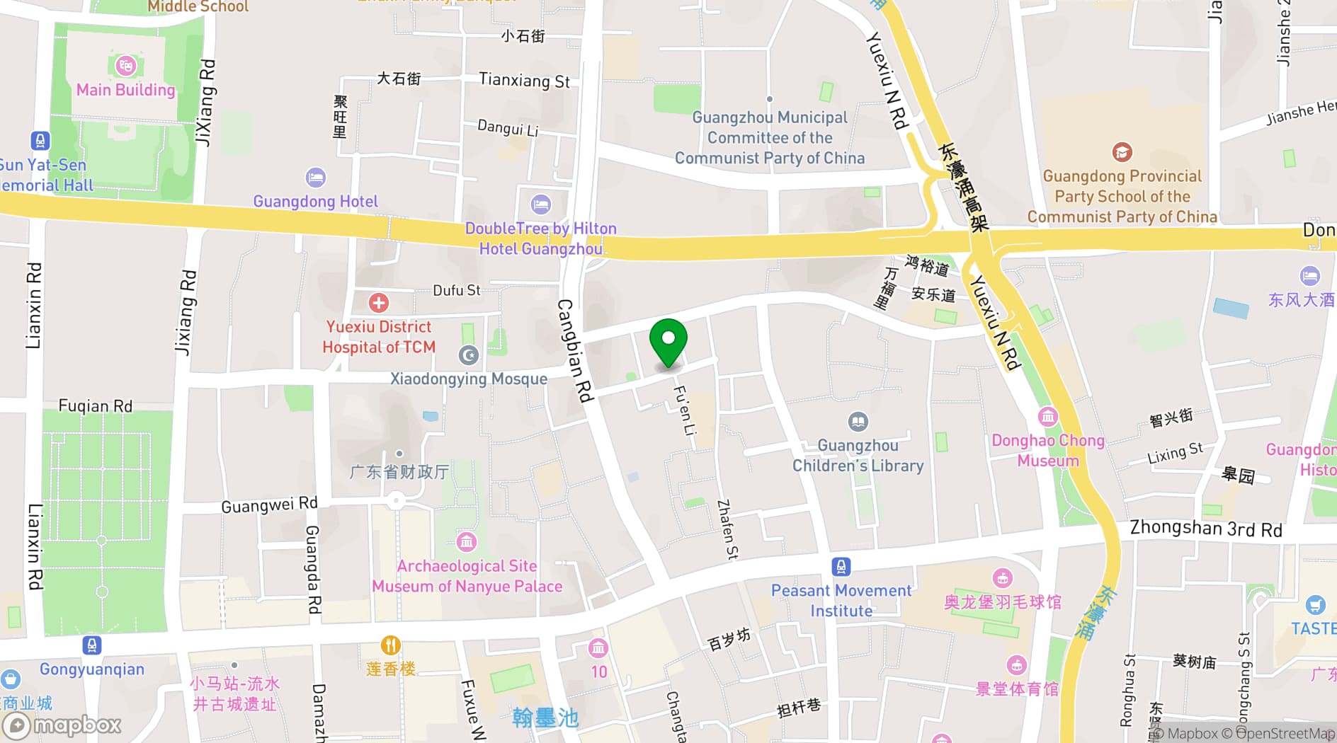 Map showing Guangdong Hotel