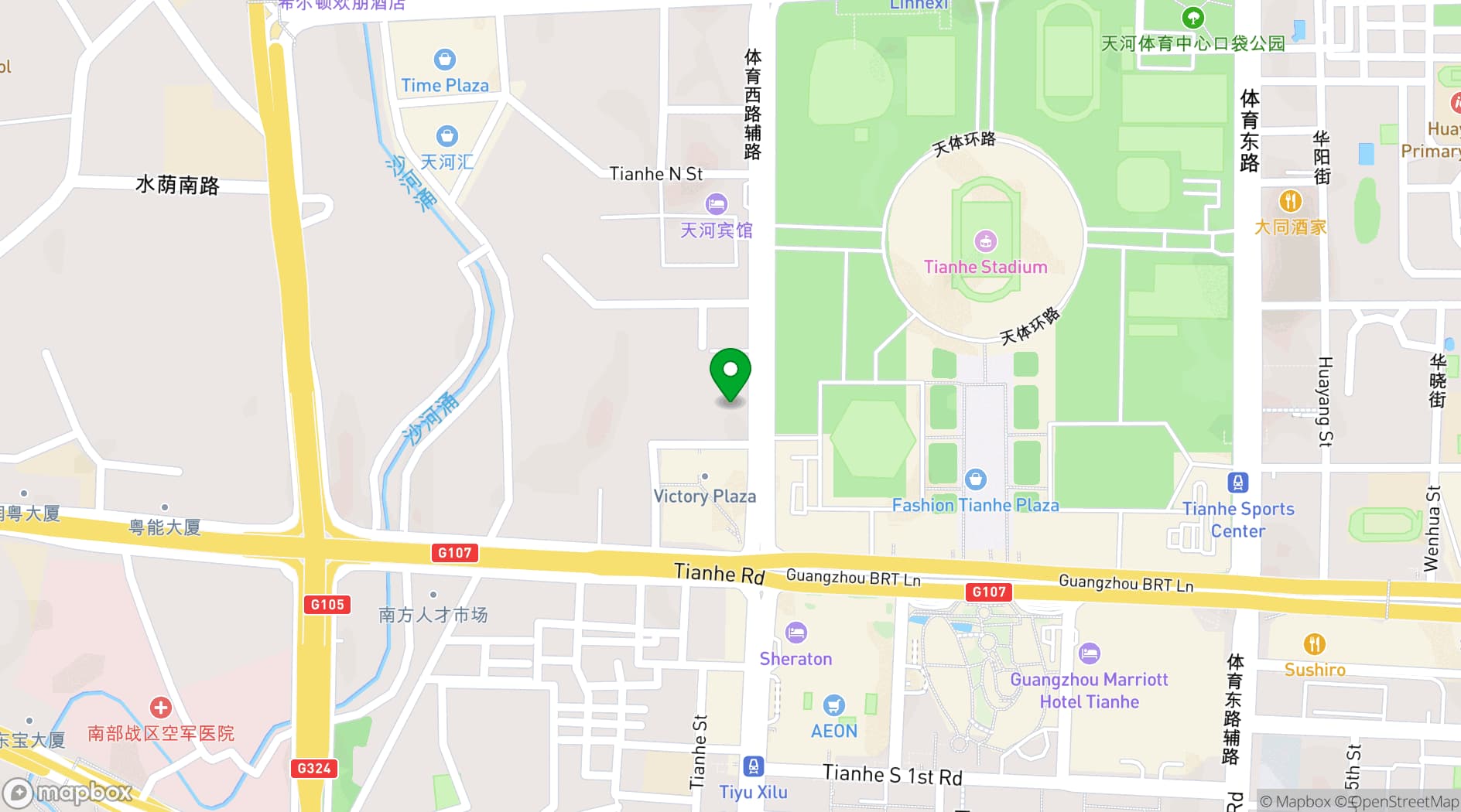 Map showing Sofitel Guangzhou Sunrich