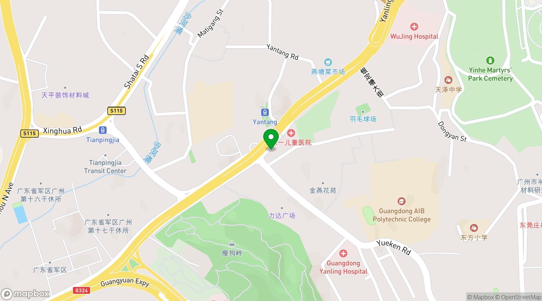Map showing Deyu Business Hotel Guangzhou