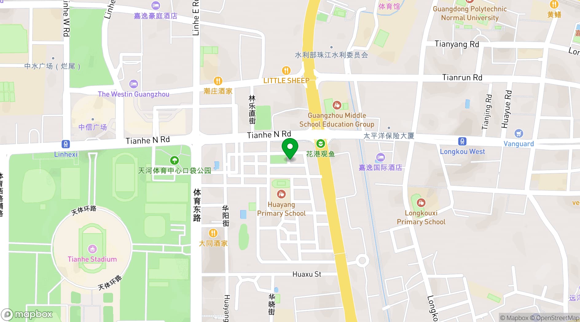 Map showing The Westin Guangzhou