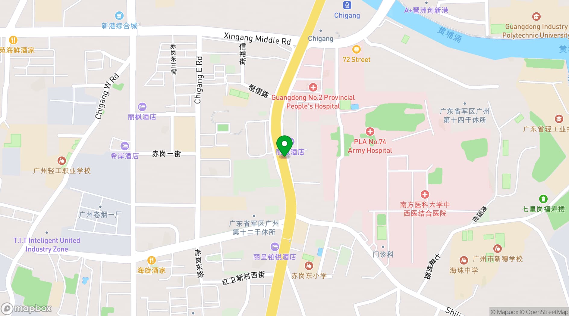 Map showing Guangzhou The Royal Garden Hotel