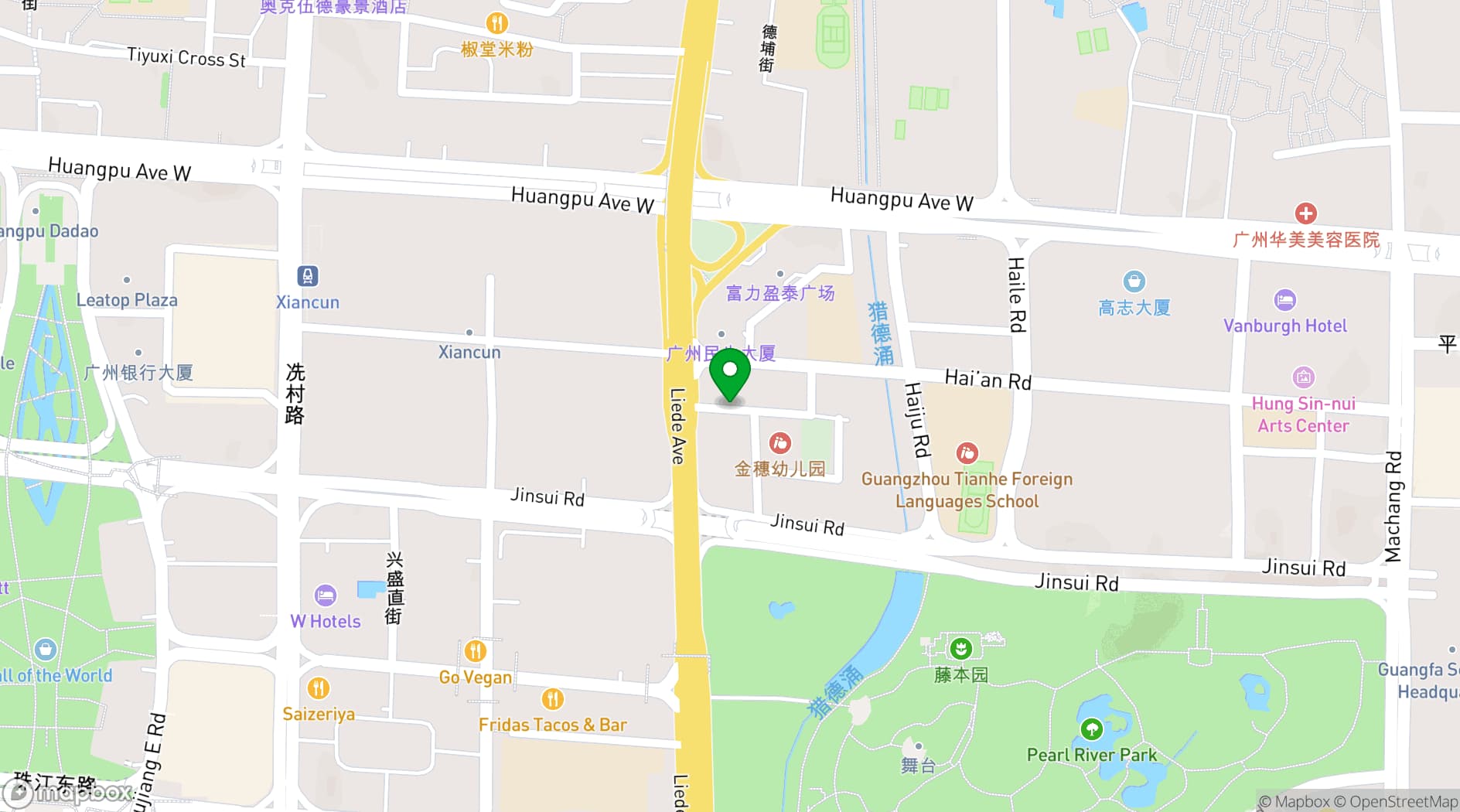 Map showing W Guangzhou