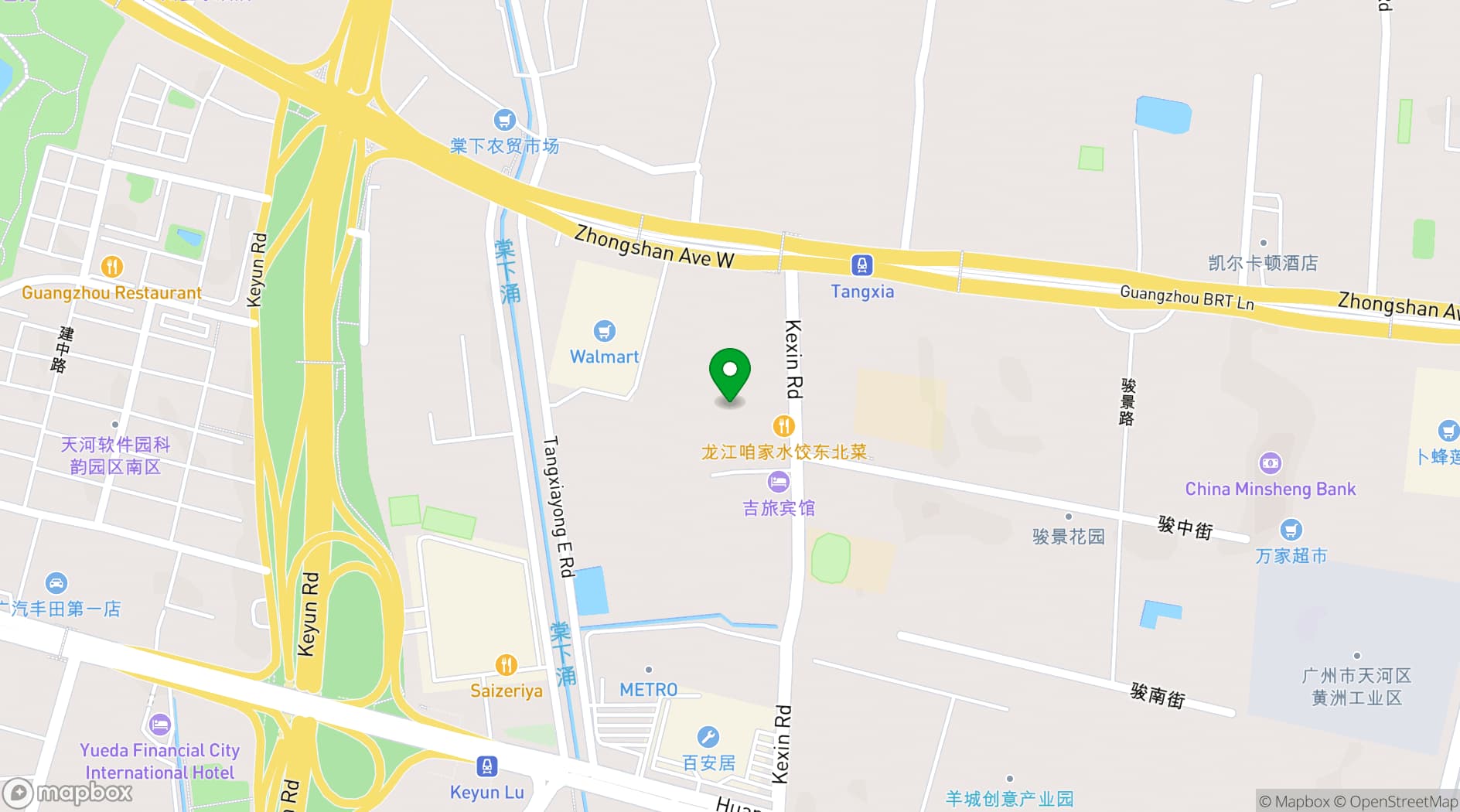 Map showing Guangzhou Estandon Hotel