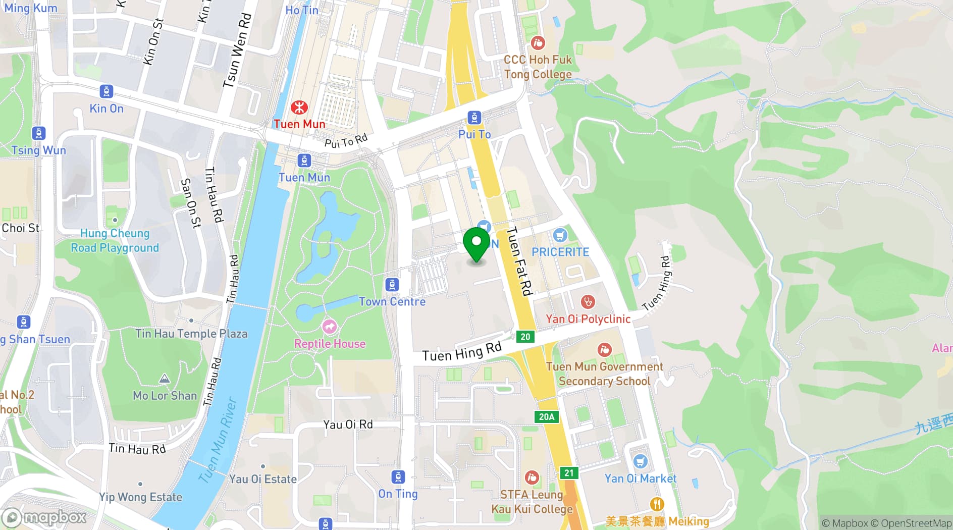 Map showing Tuen Mun Town Hall Conference Room