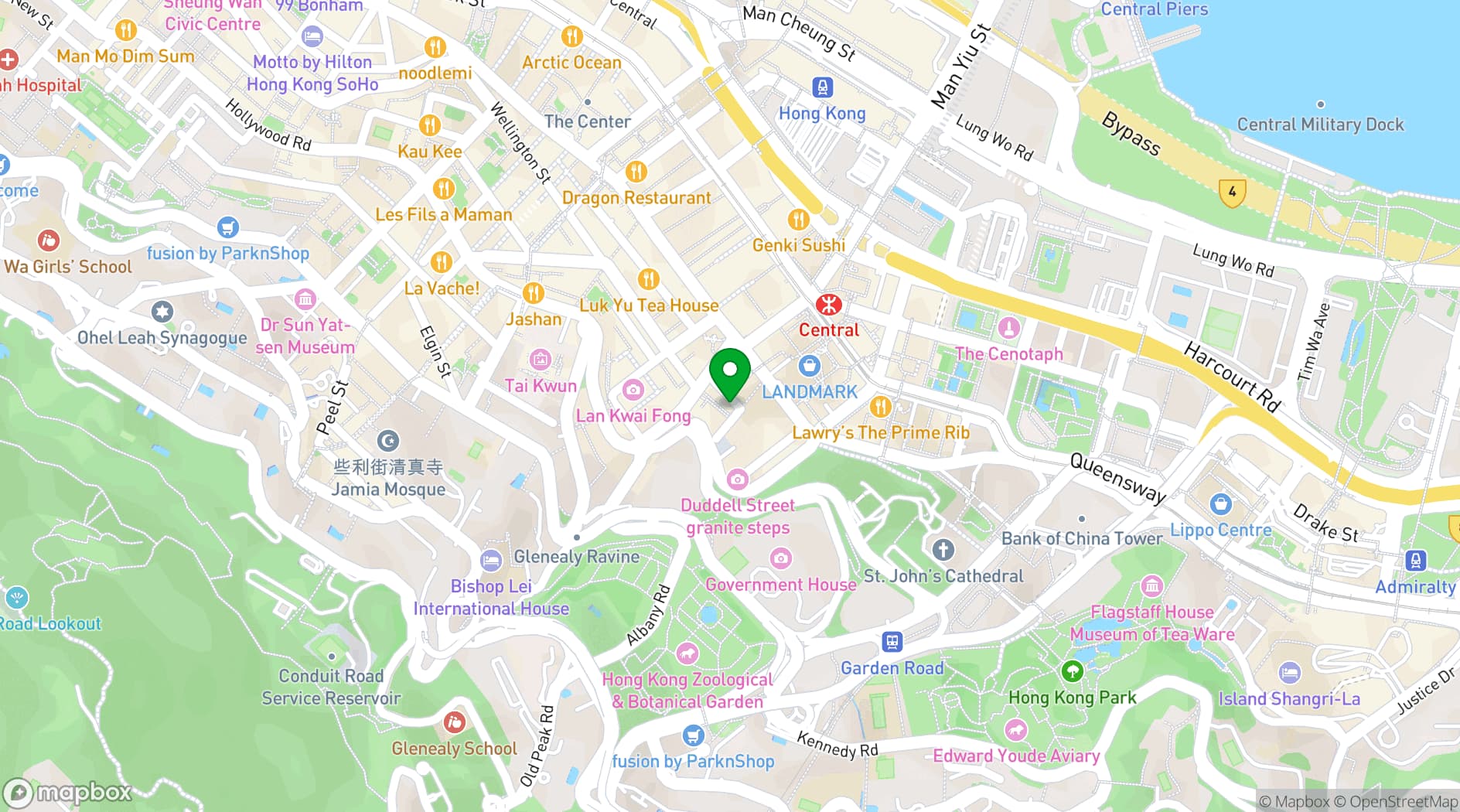 Map showing Arcane