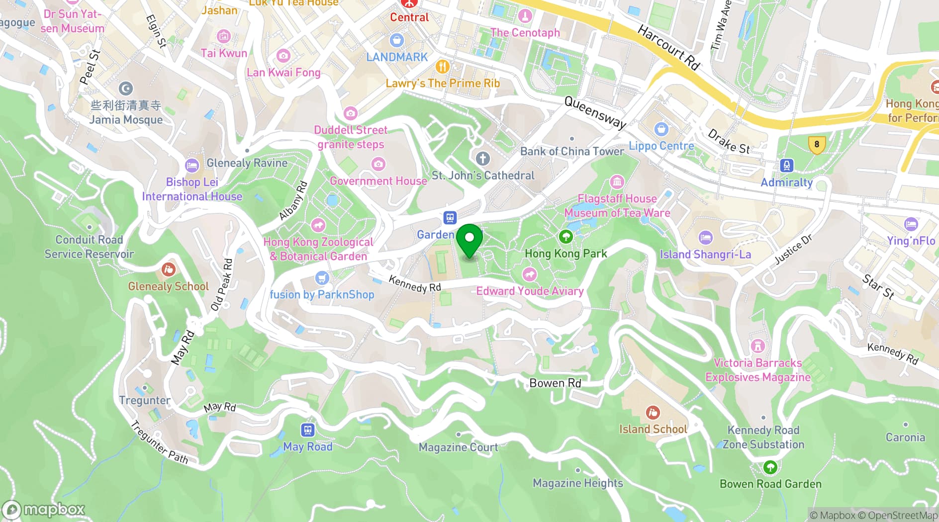 Map showing Hong Kong Arts Centre
