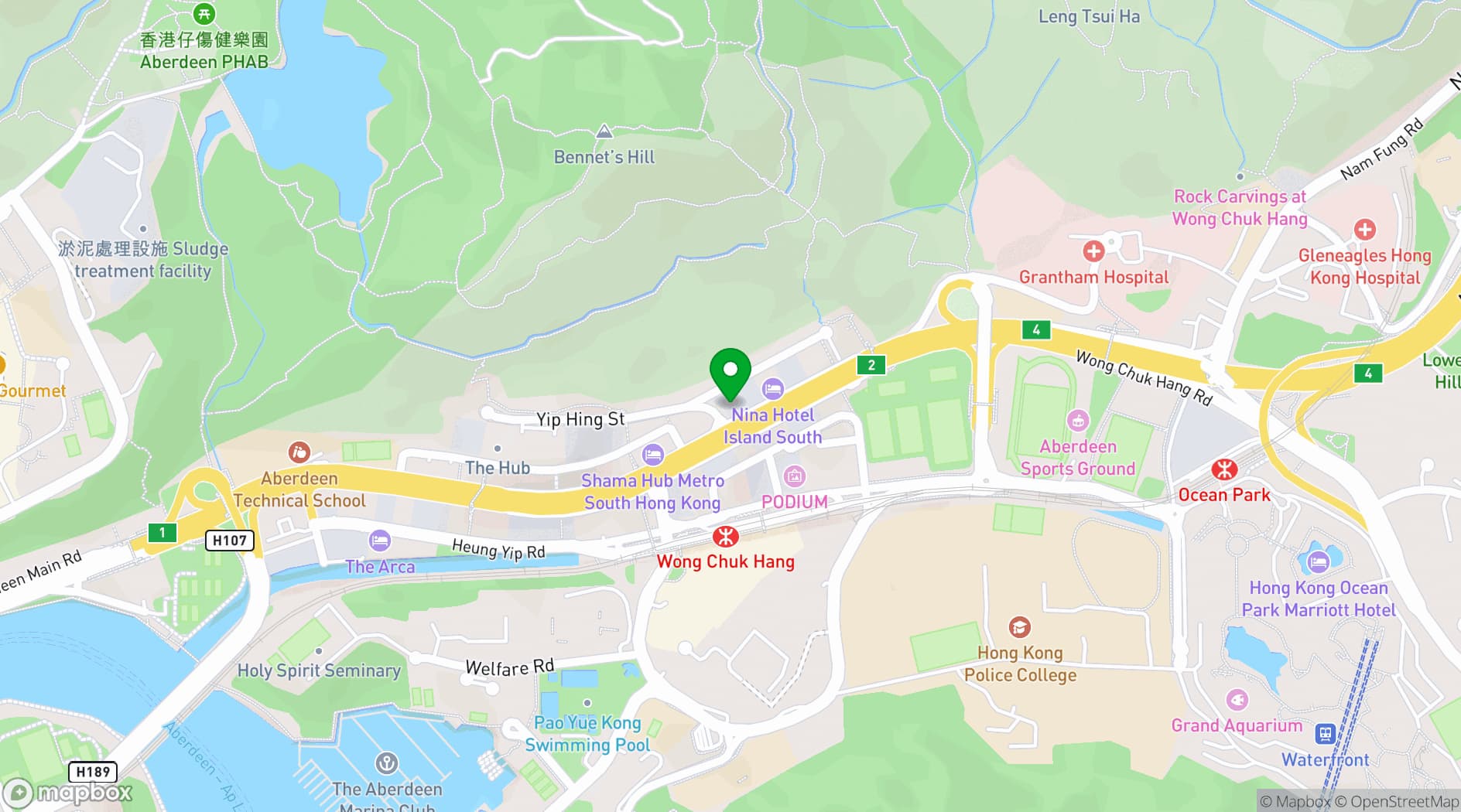 Map showing HK Works - Private Coworking Offices