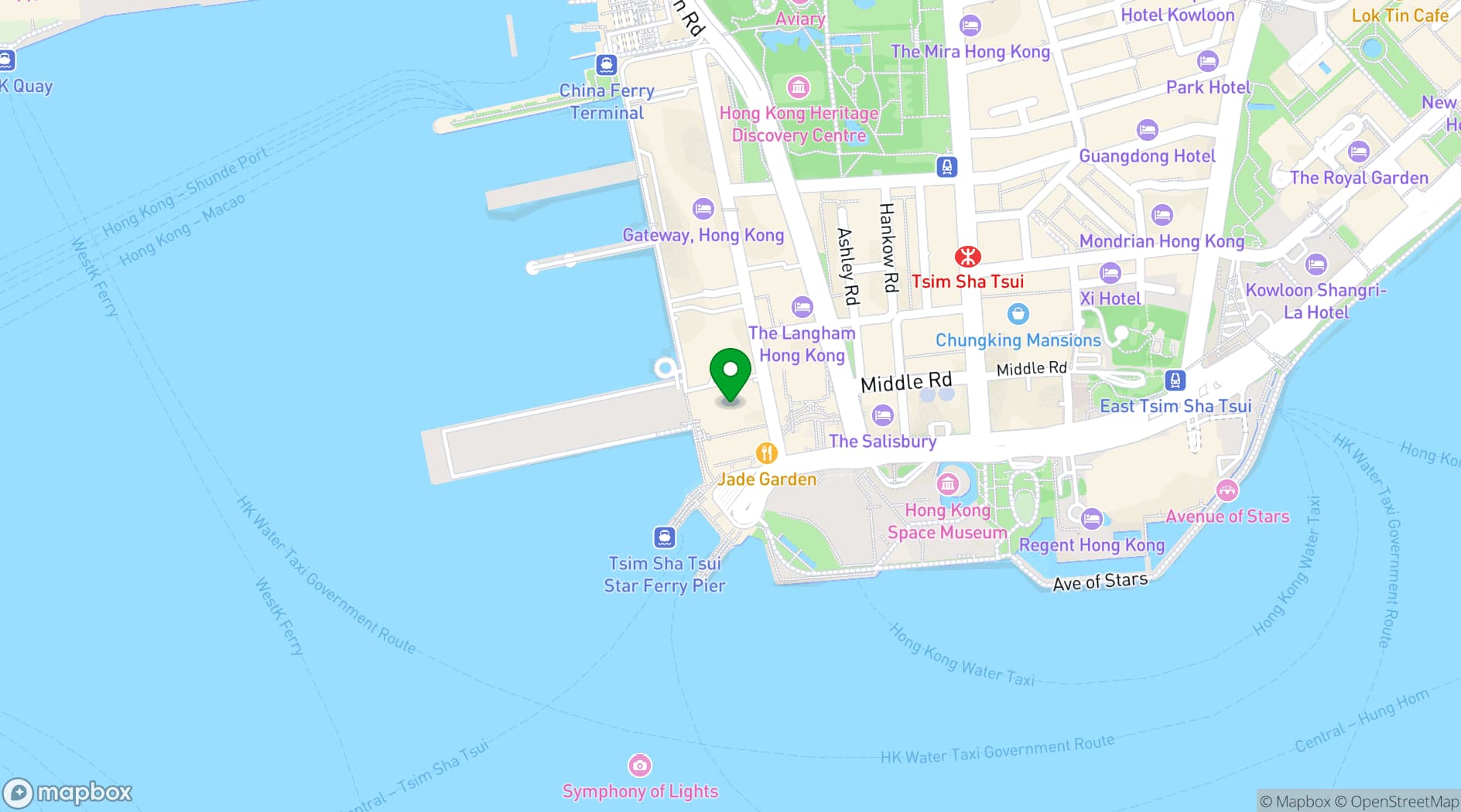 Map showing Marco Polo HongKong Hotel