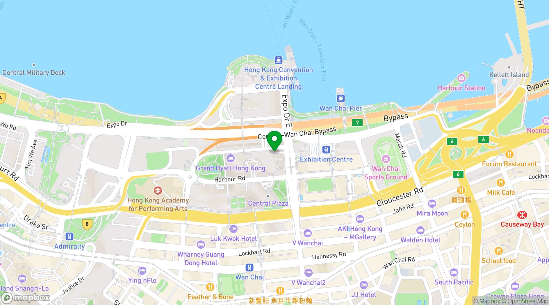 Map showing The Harbourview