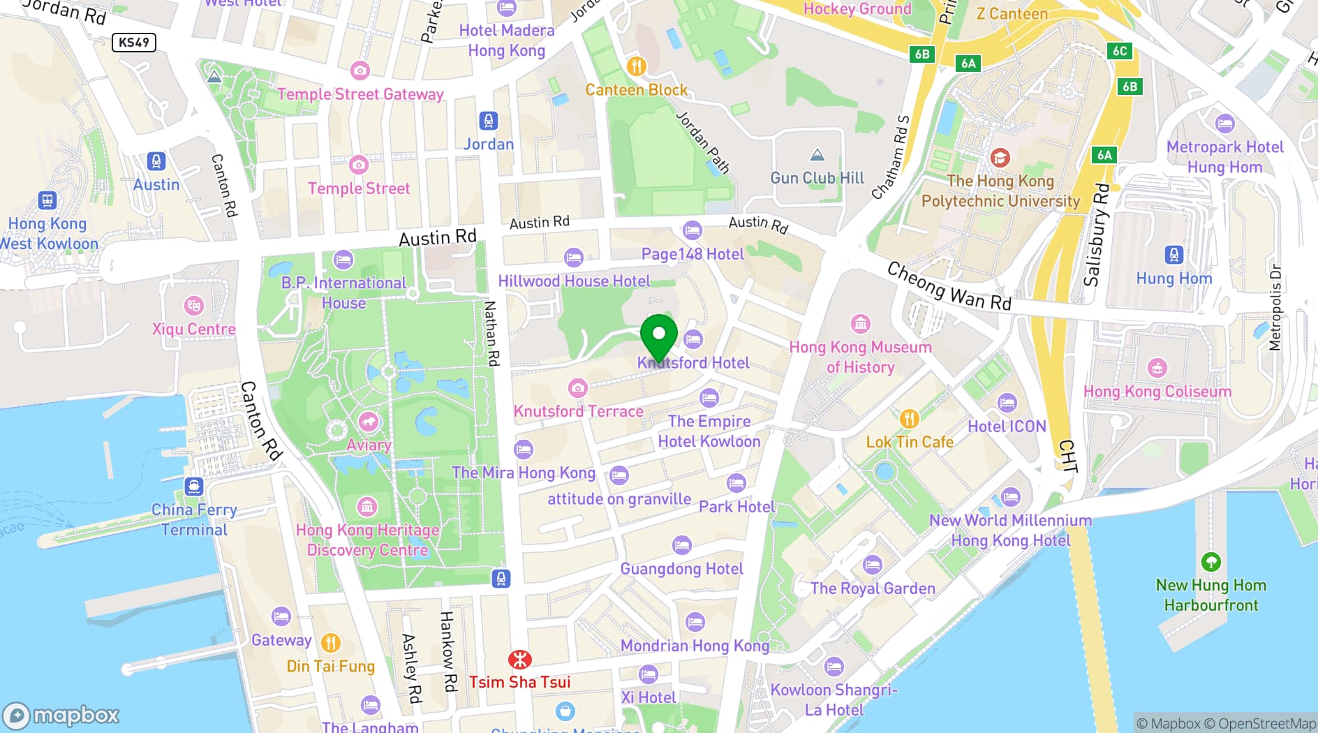 Map showing The Murray, Hong Kong