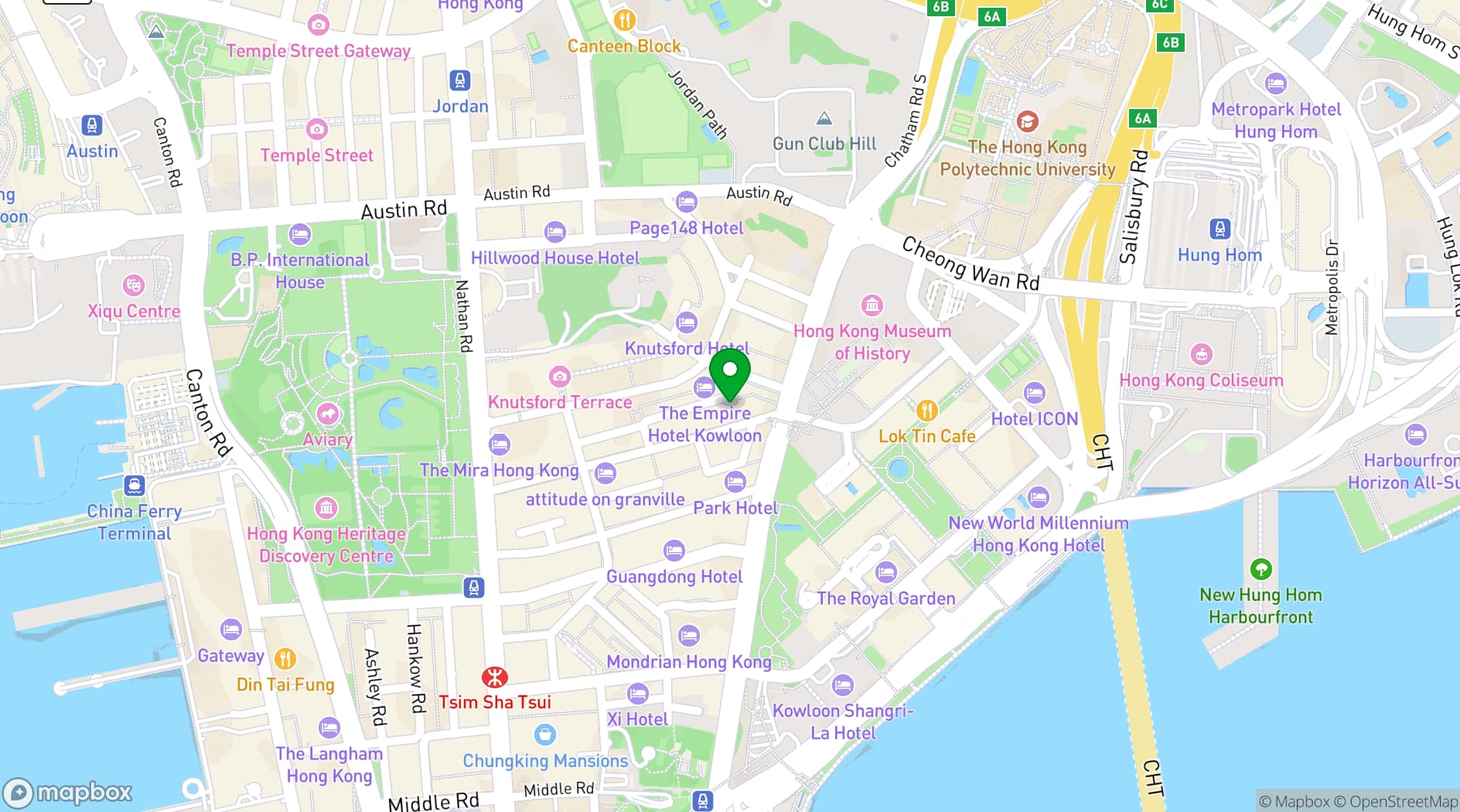Map showing WorkCave Hong Kong