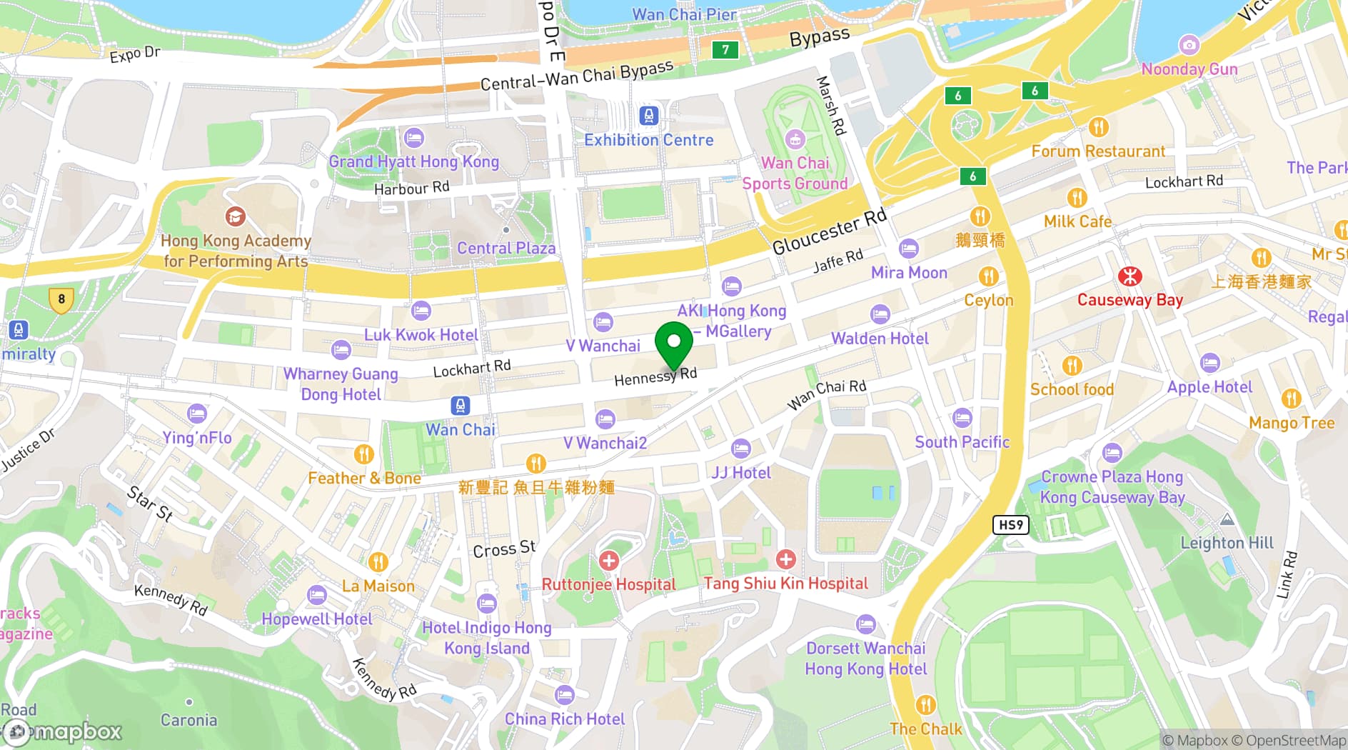 Map showing The Optimist
