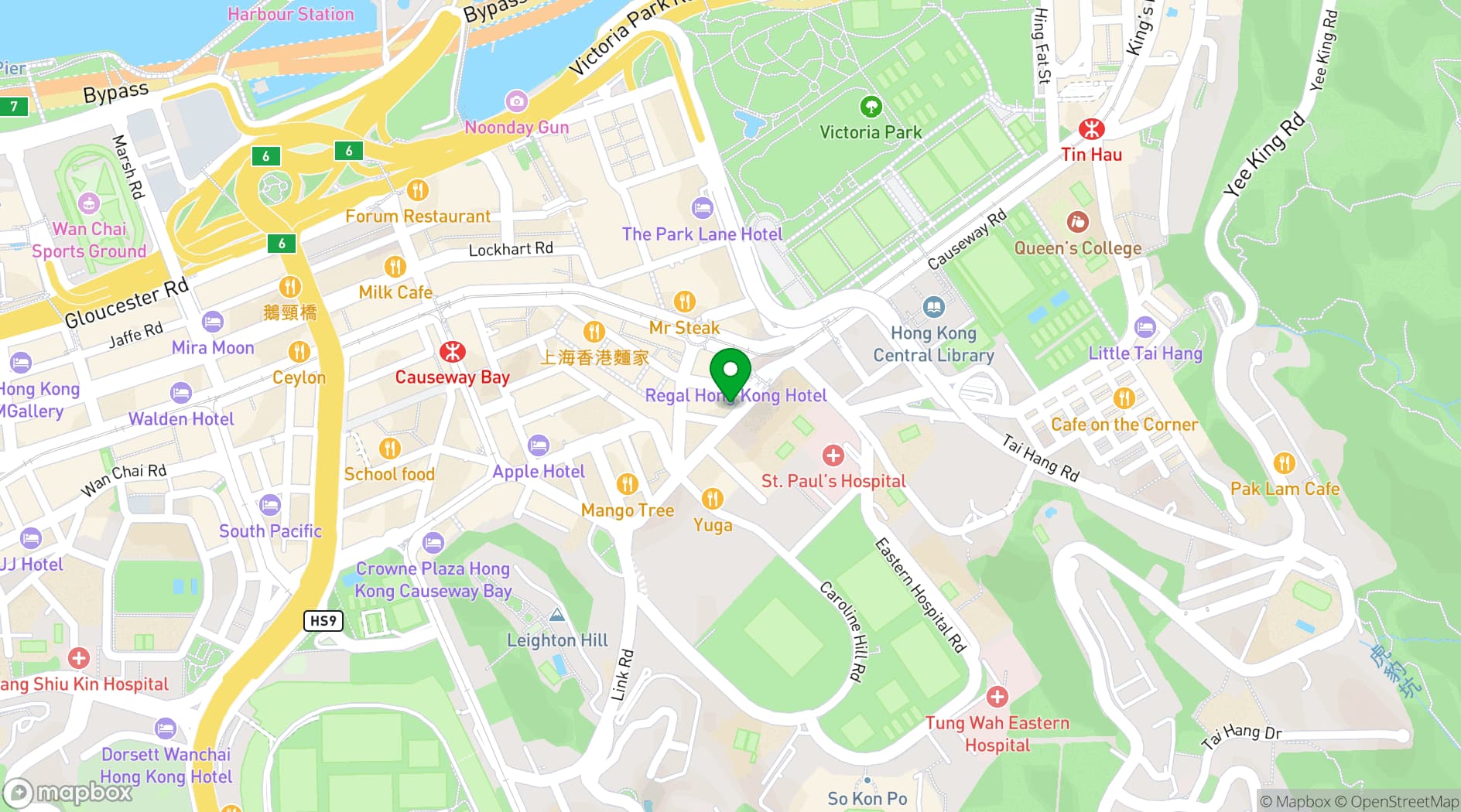 Map showing Lanson Place Causeway Bay