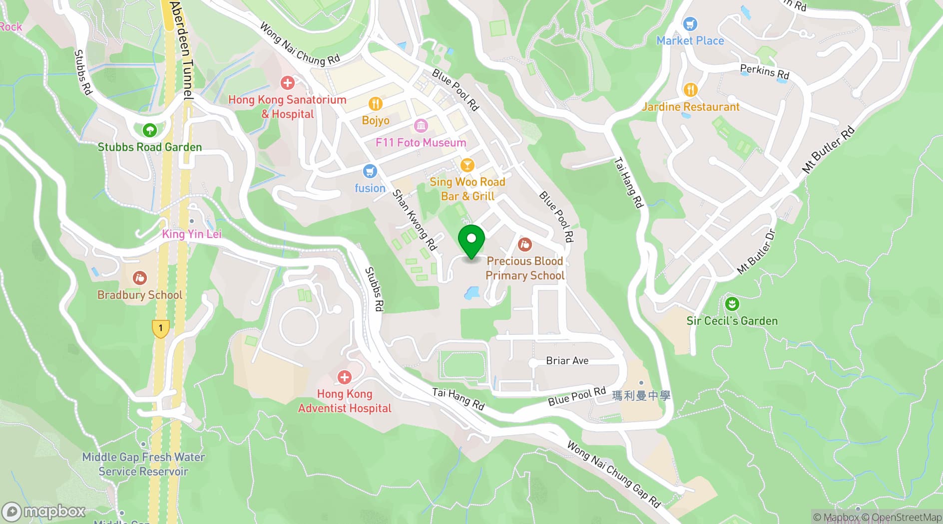 Map showing The Hong Kong Jockey Club Happy Valley Central Store