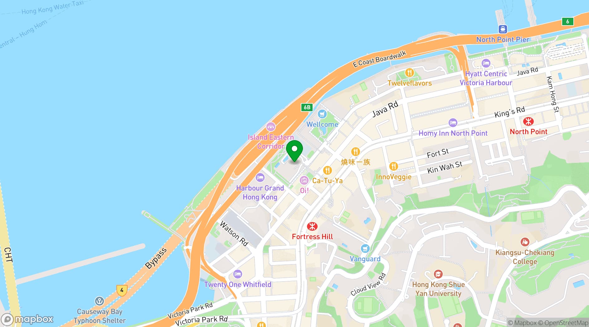 Map showing Hotel Alexandra