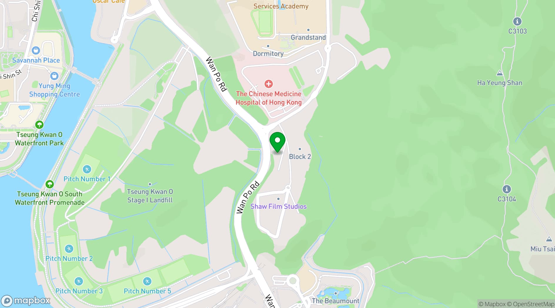 Map showing Shaw Creative Hub
