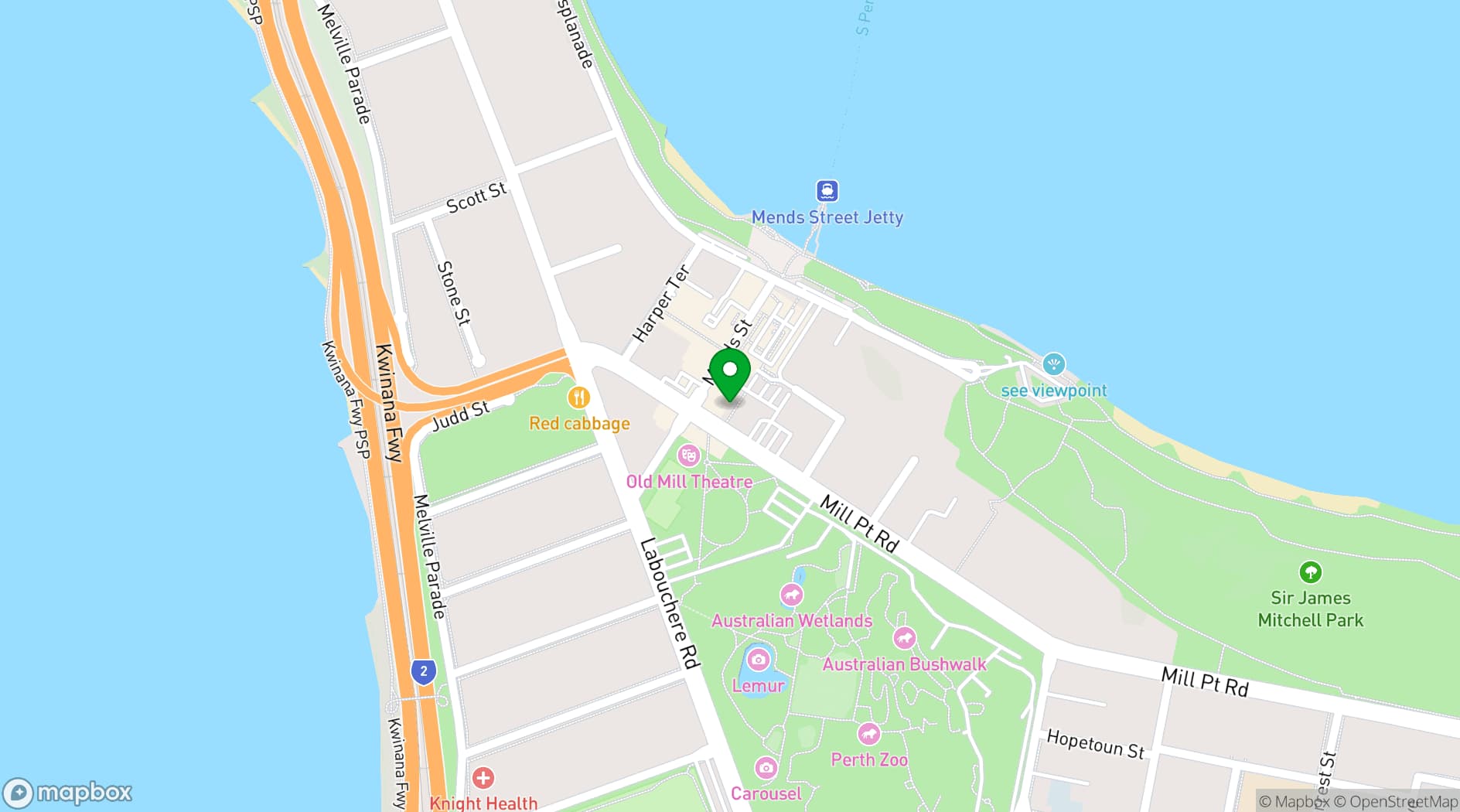 Map showing The Windsor Hotel
