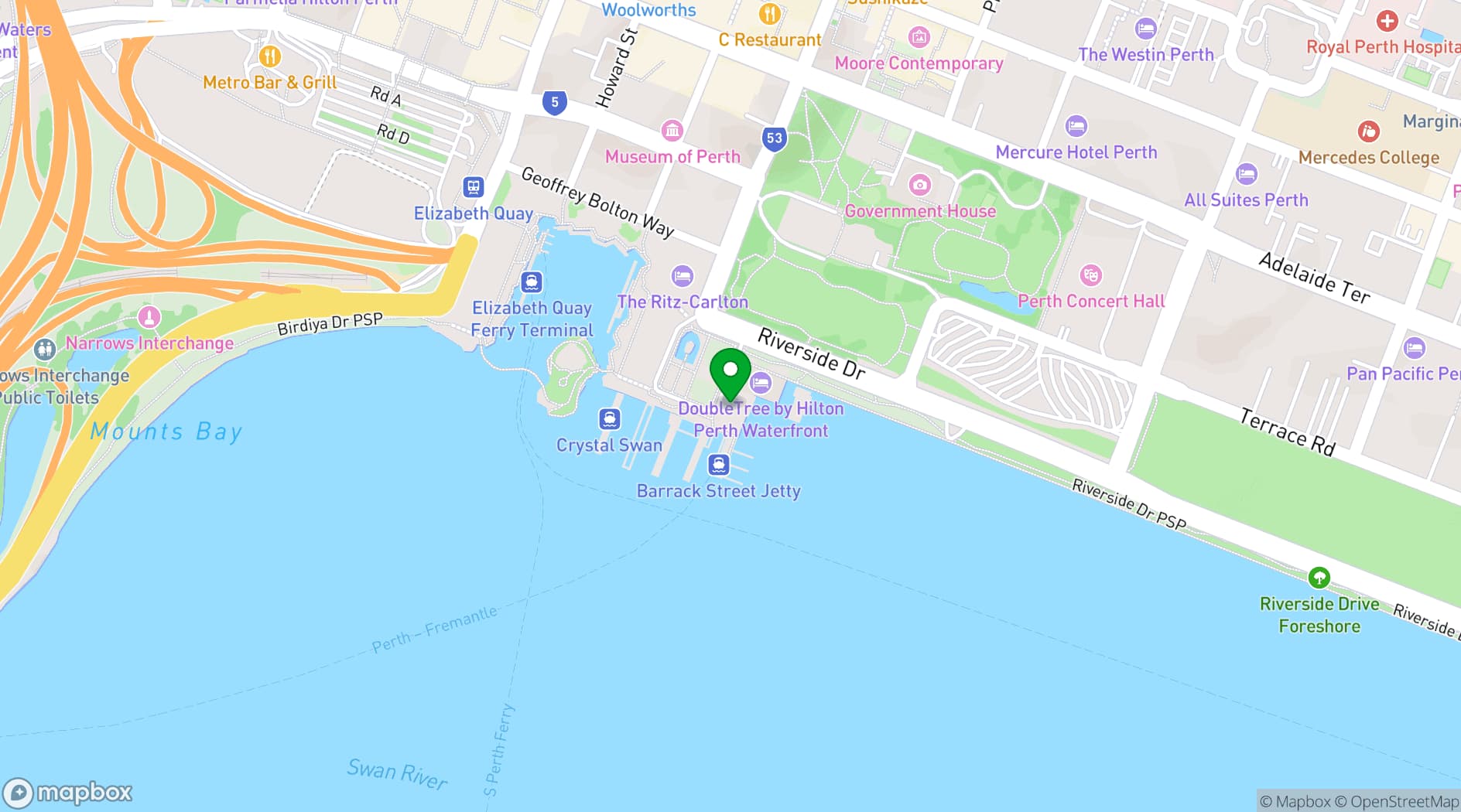 Map showing The Lucky Shag