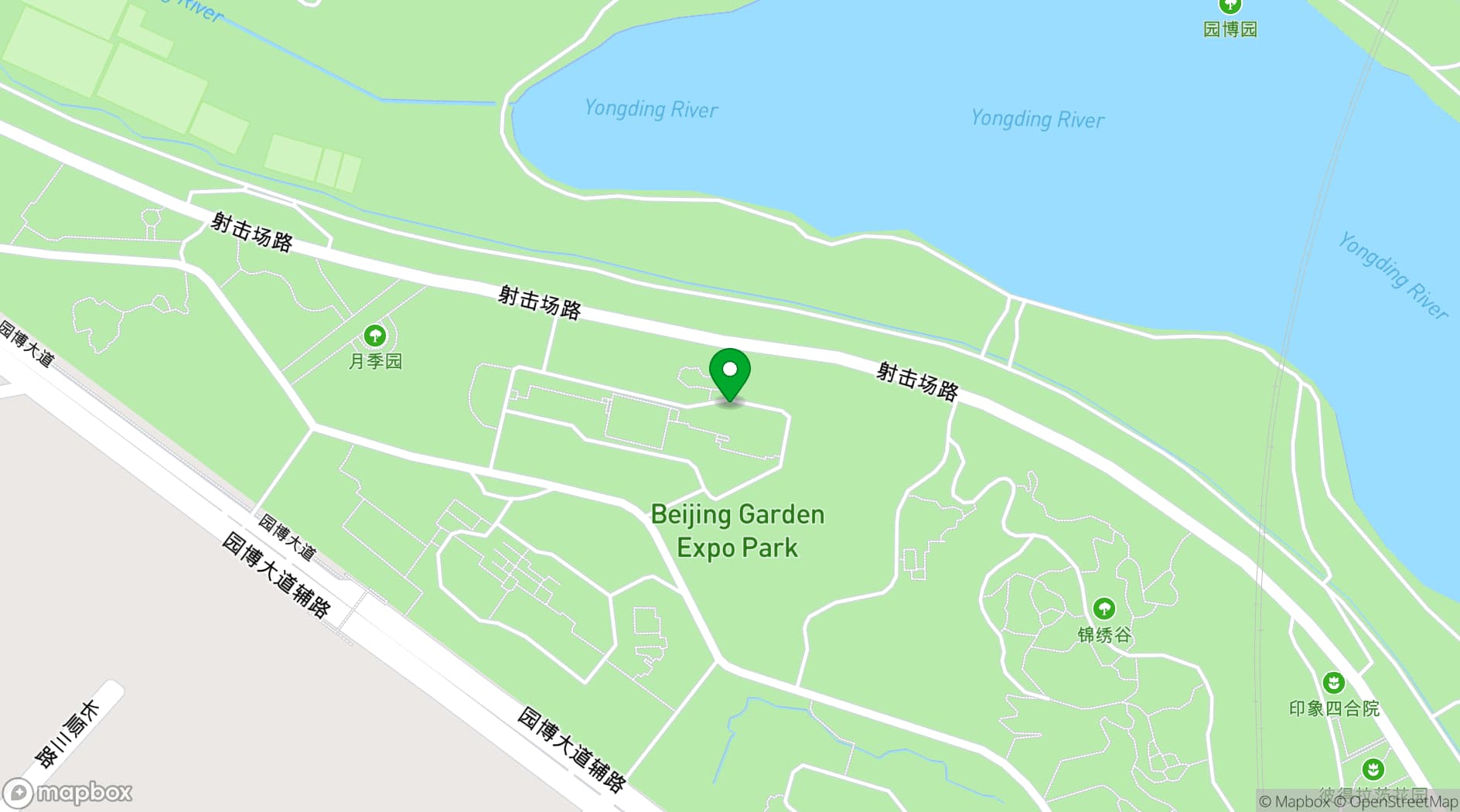 Map showing Beijing Garden Expo Park