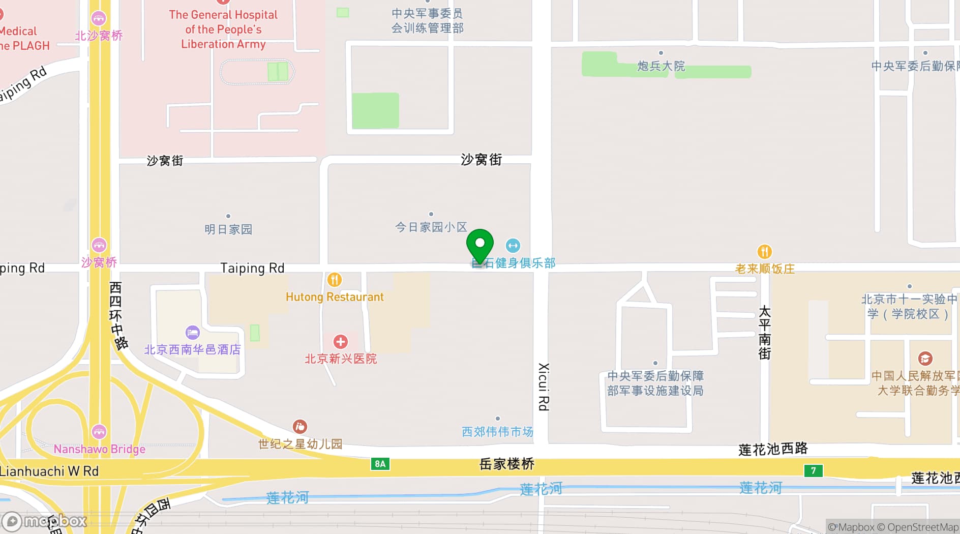 Map showing HUALUXE Beijing Xinan