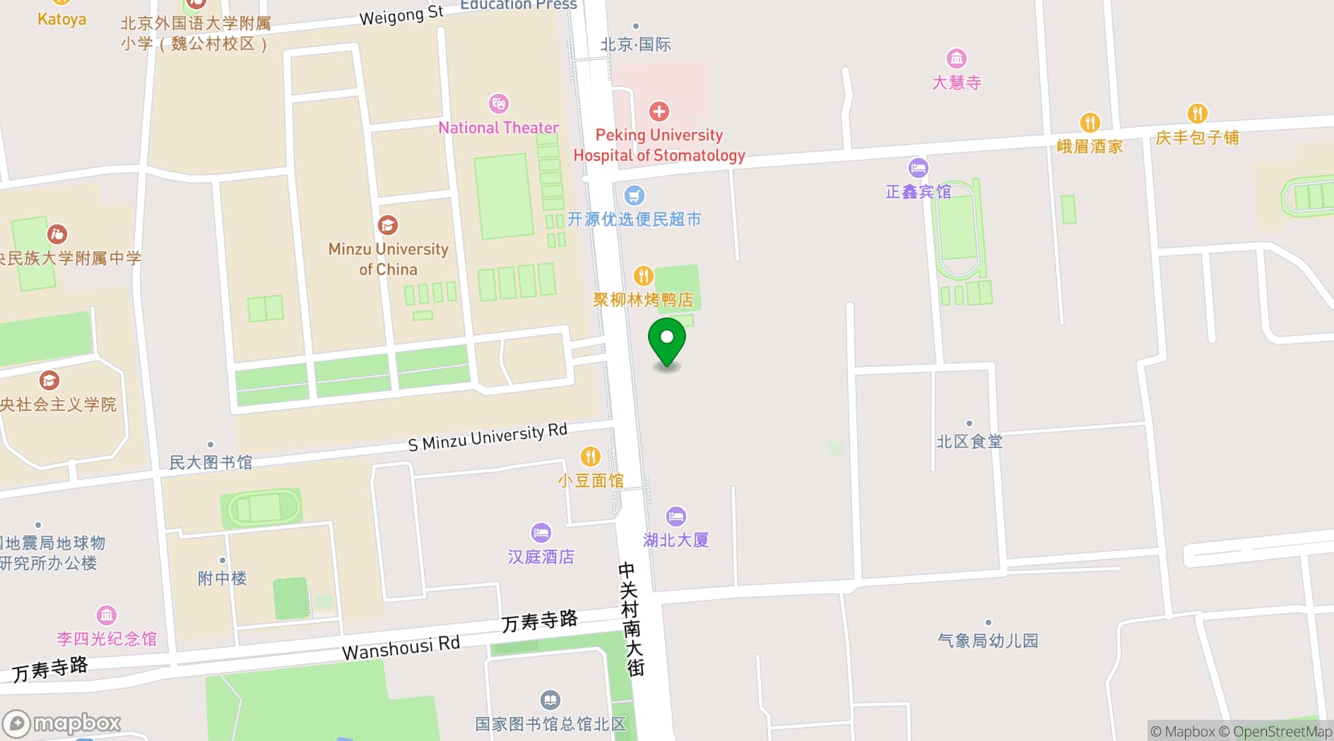 Map showing Beijing Dance Academy