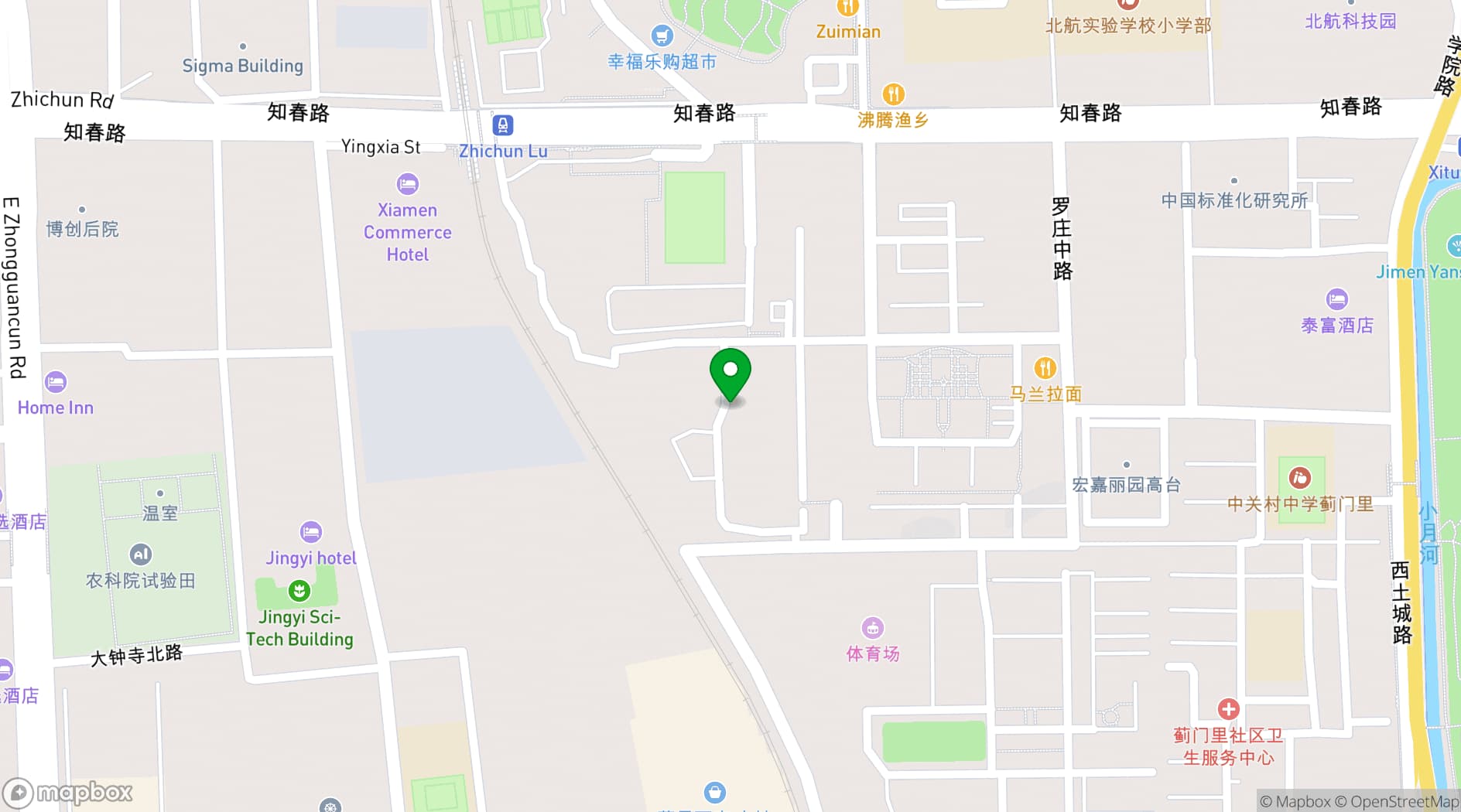 Map showing Beijing Jingyi Hotel