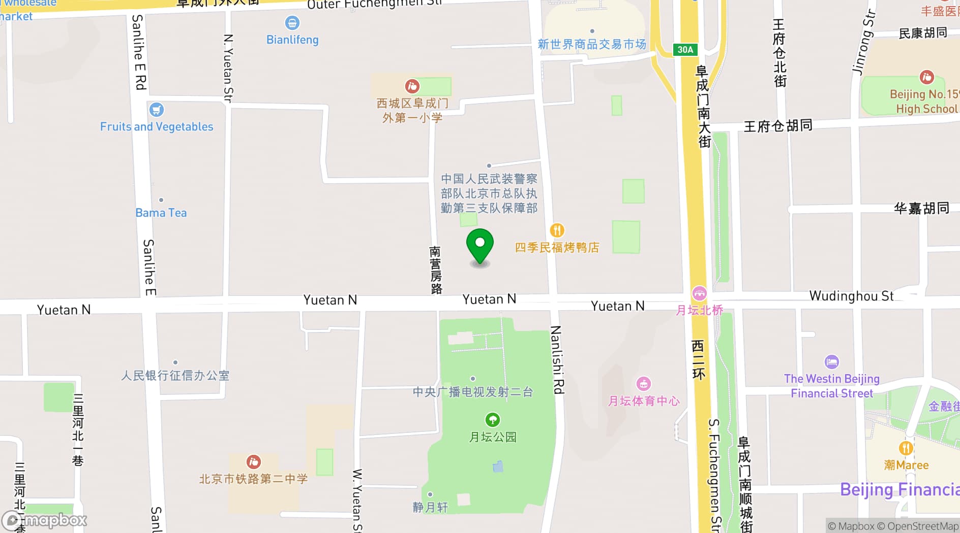 Map showing Beijing International Exhibition Center