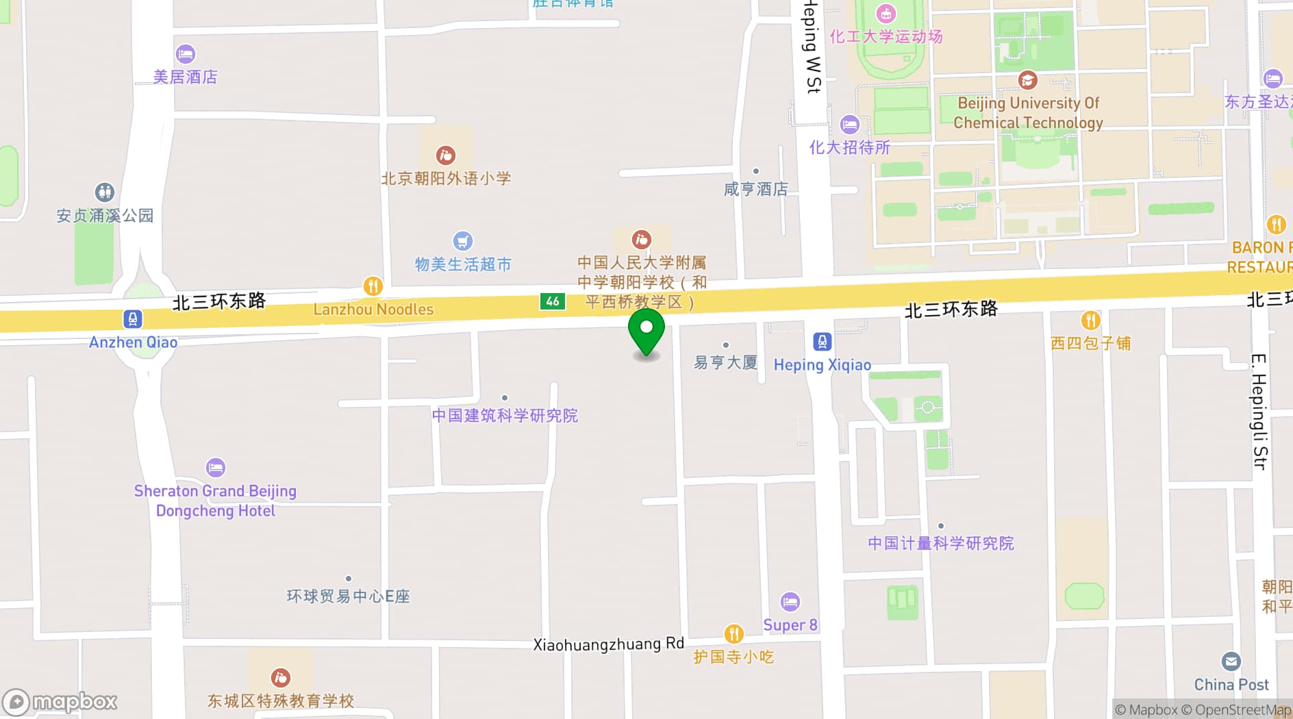 Map showing Sheraton Hotel