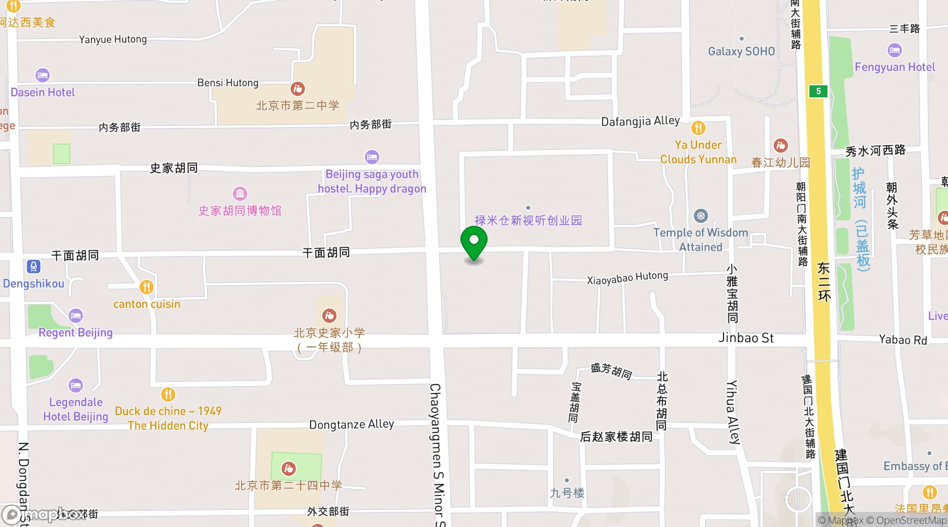 Map showing Da Dong