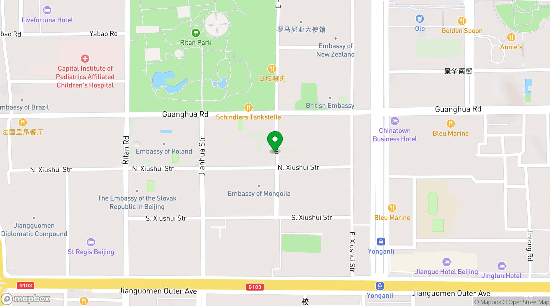 Map showing The St. Regis Beijing