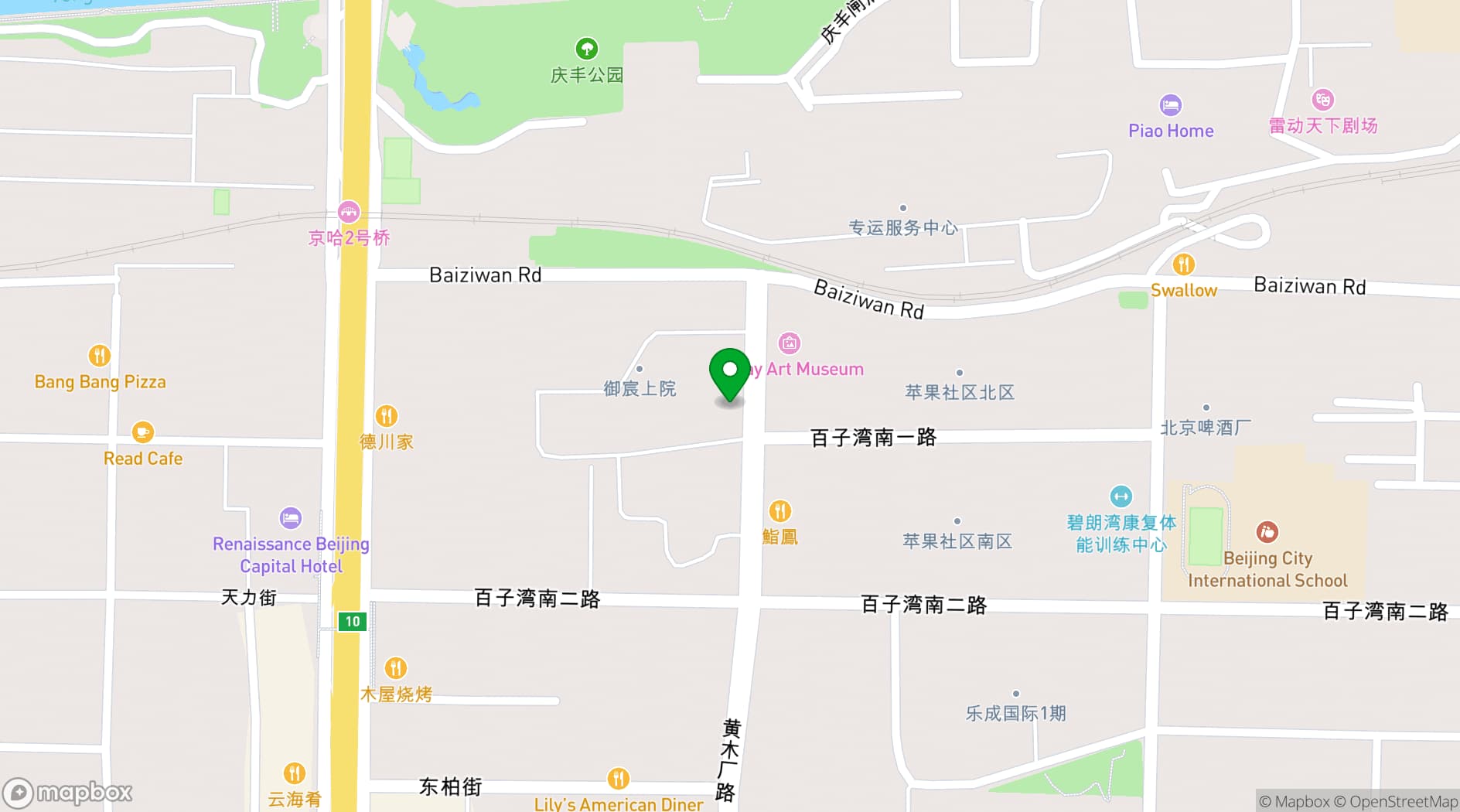 Map showing Renaissance Beijing Capital Hotel