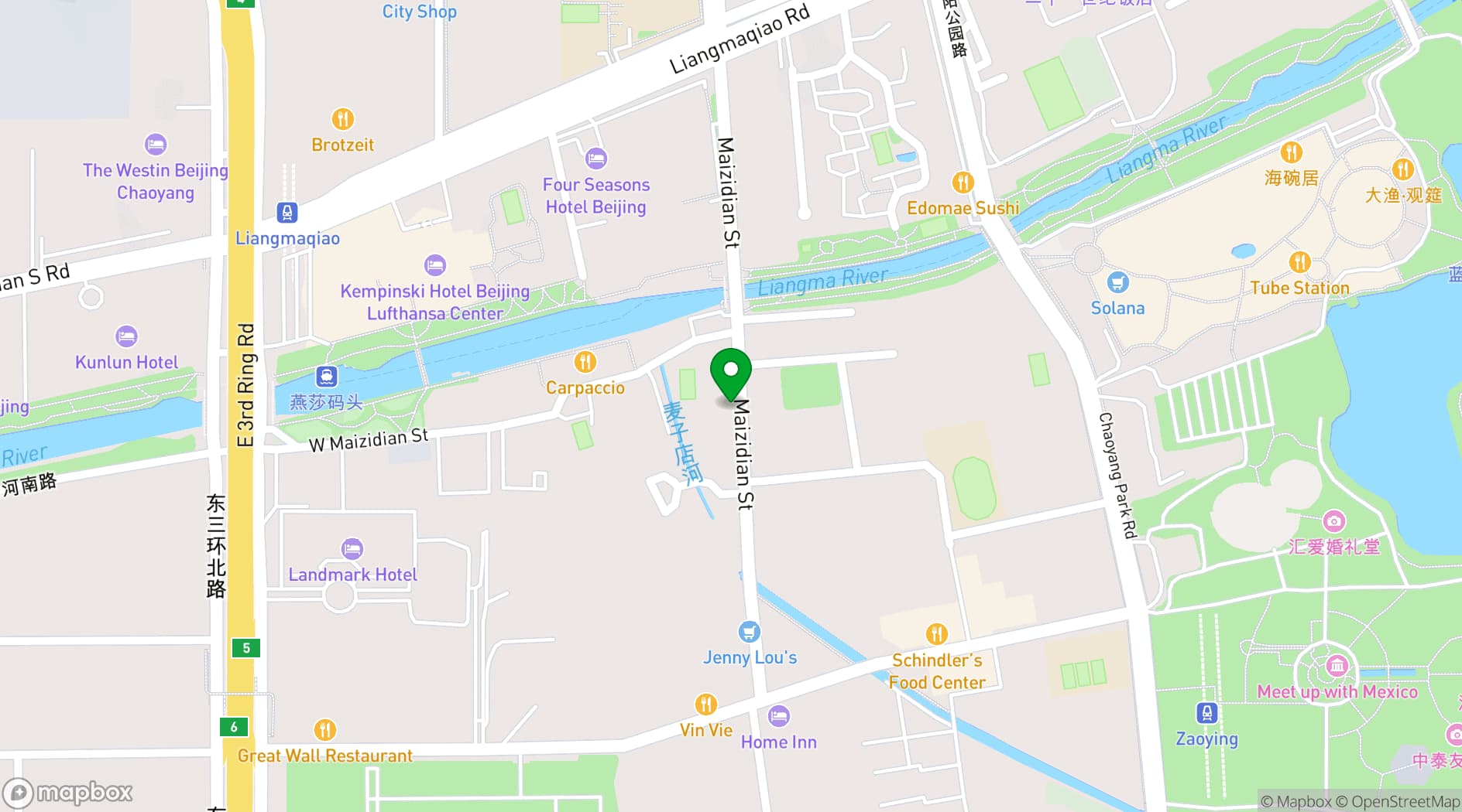 Map showing Beijing Landmark Towers Hotel